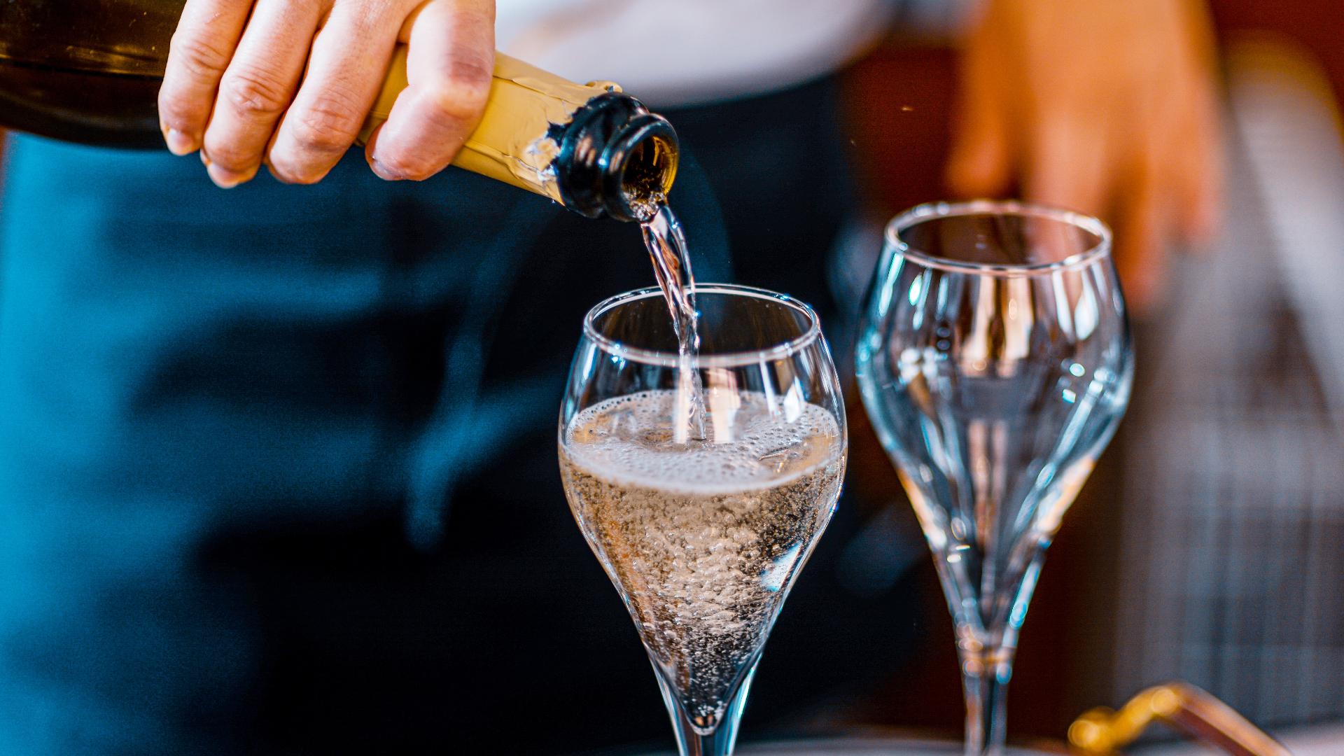 Prosecco Maker Giuseppe Lombi & Chopped Winner/Owner of DC Cooking School Sayeh Tavangar celebrate national Prosecco day in the Great Day Kitchen!