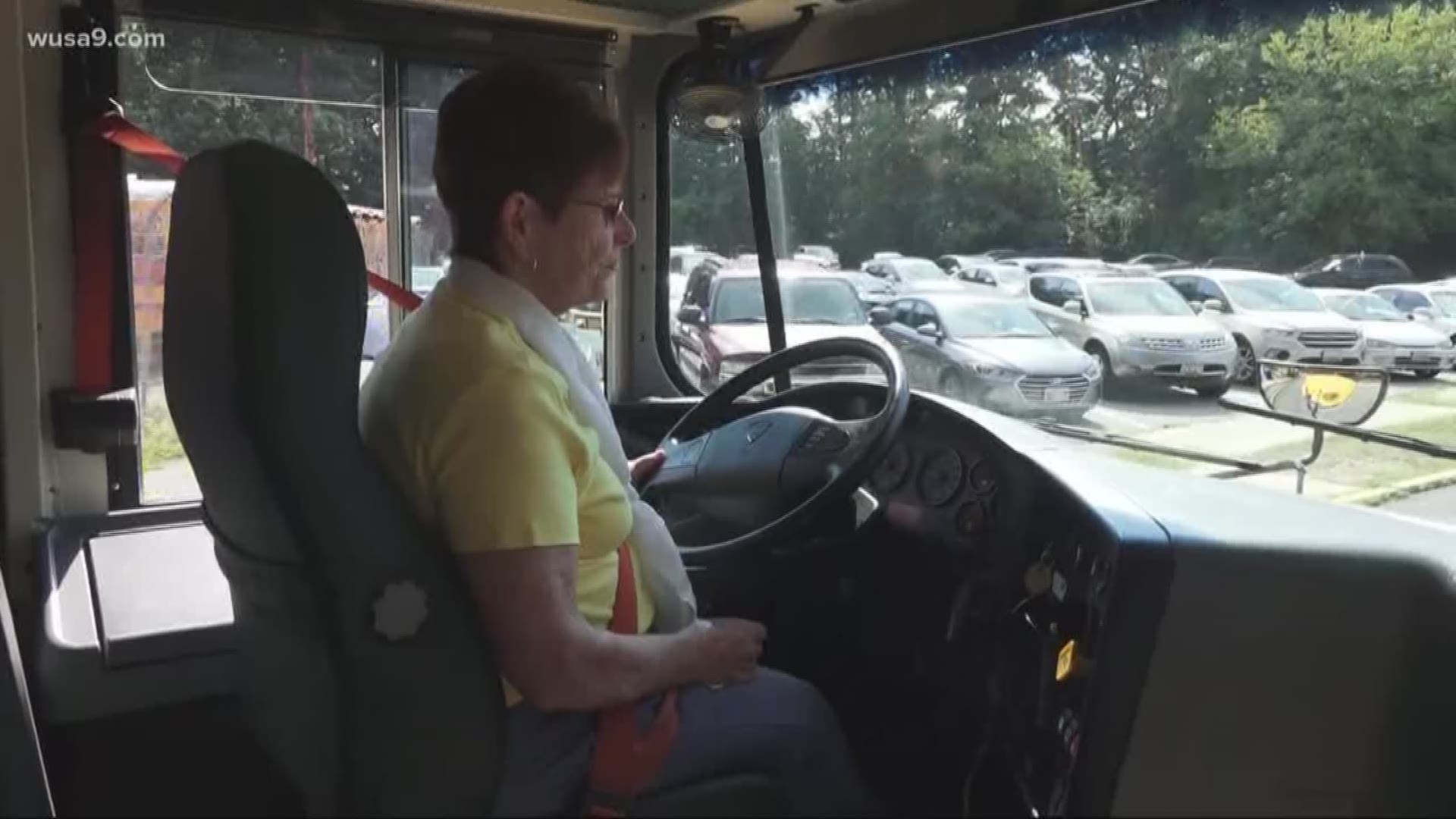 Miss Anne Cuddy has been driving school buses out of the Goddard Bus Lot in Greenbelt for nearly five decades. She's not the oldest bus driver in Prince George's County, but she has been doing it the longest.
