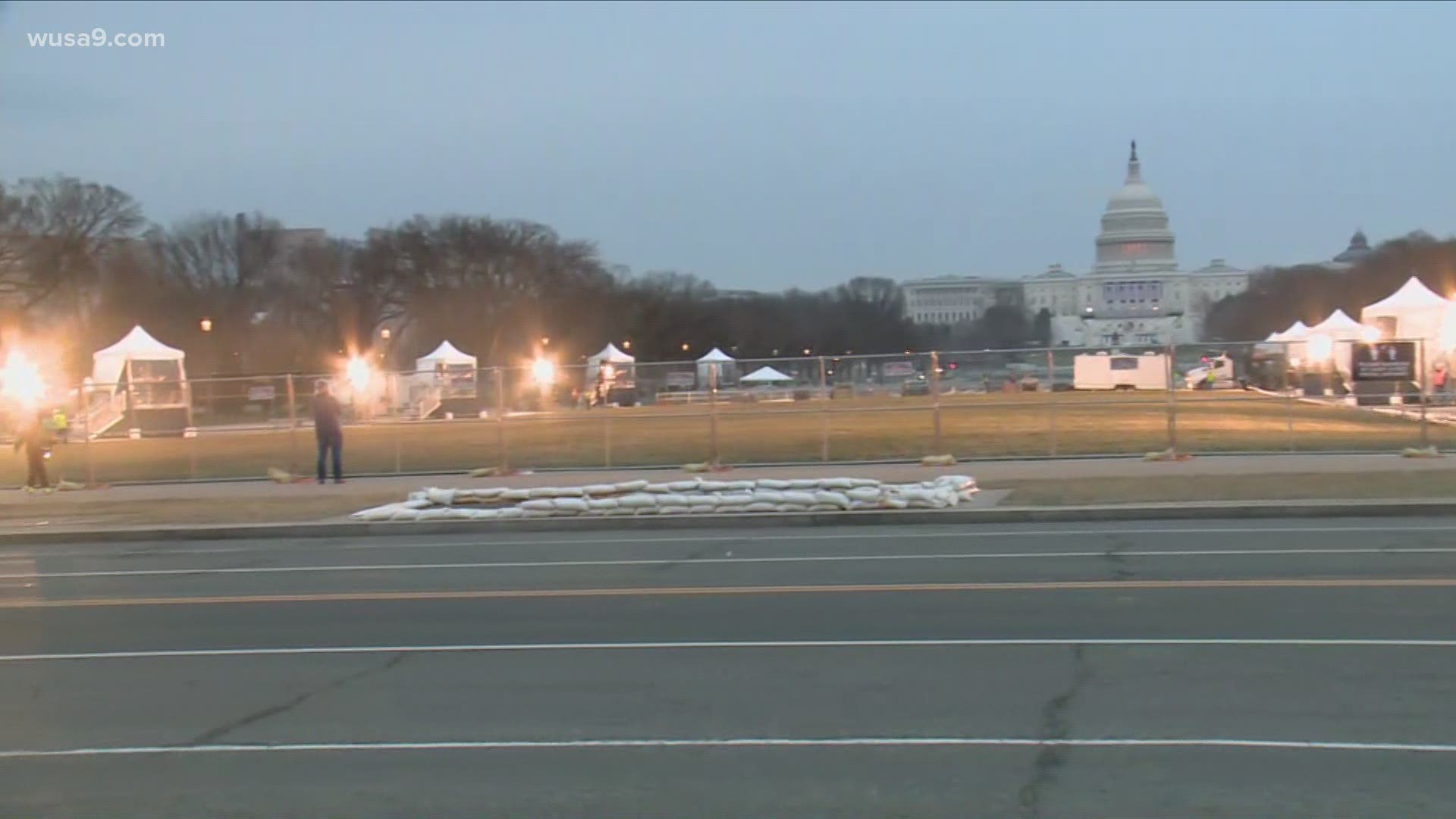 Fences and other security measures are in place as Inauguration day nears.