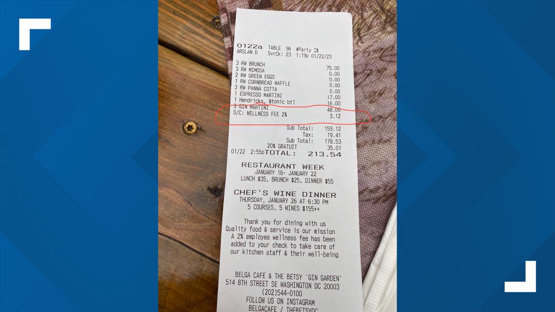 Many customers frustrated over extra fees on restaurant bills