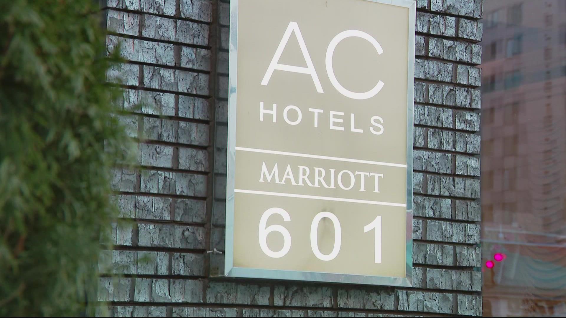 Police are investigating a shooting at a D.C. hotel in the early morning hours of Monday that left two men injured.