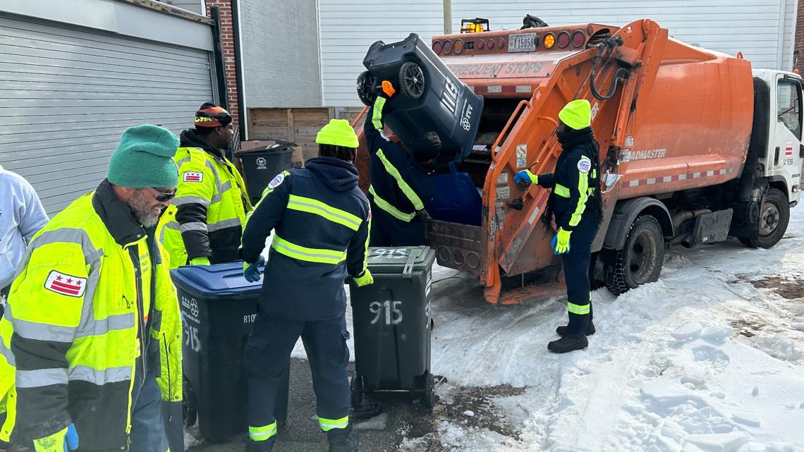 DC's icy alleyways continue to delay trash collection