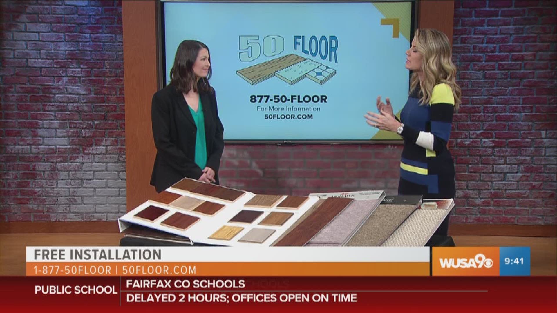 Laura Harders with 50 Floor shares how you can get free flooring installation. For more information call 877-503-5667 or visit their website 50FLOOR.com