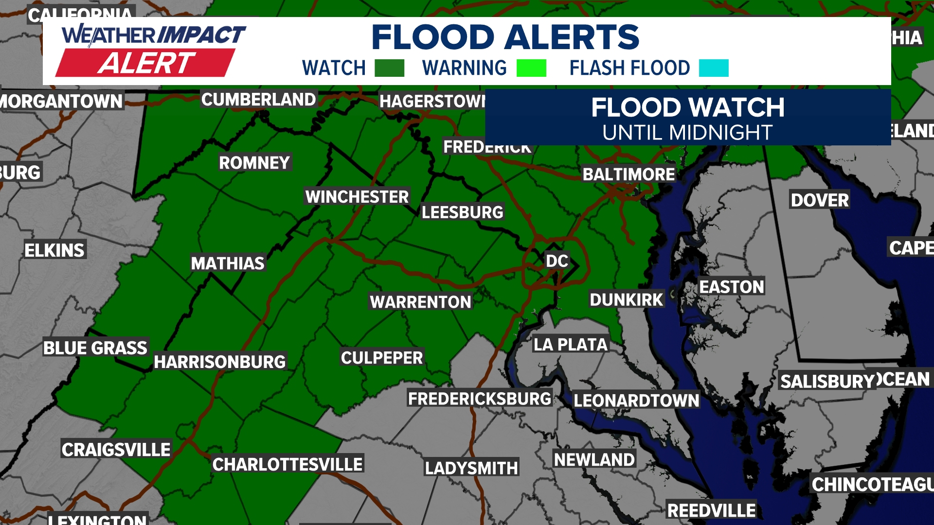 Another round of storms brings a flood risk to the DC region Wednesday ...