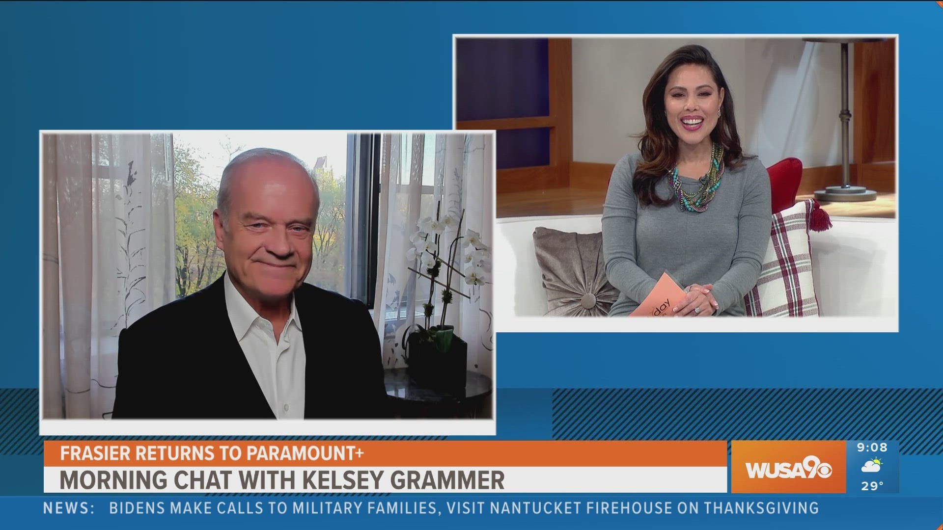 Elaine chats with Actor Kelsey Grammer about the new episodes of 'Fraiser' streaming on Paramount+. Catch the big season finale on Thursday, December 7th, 2023.