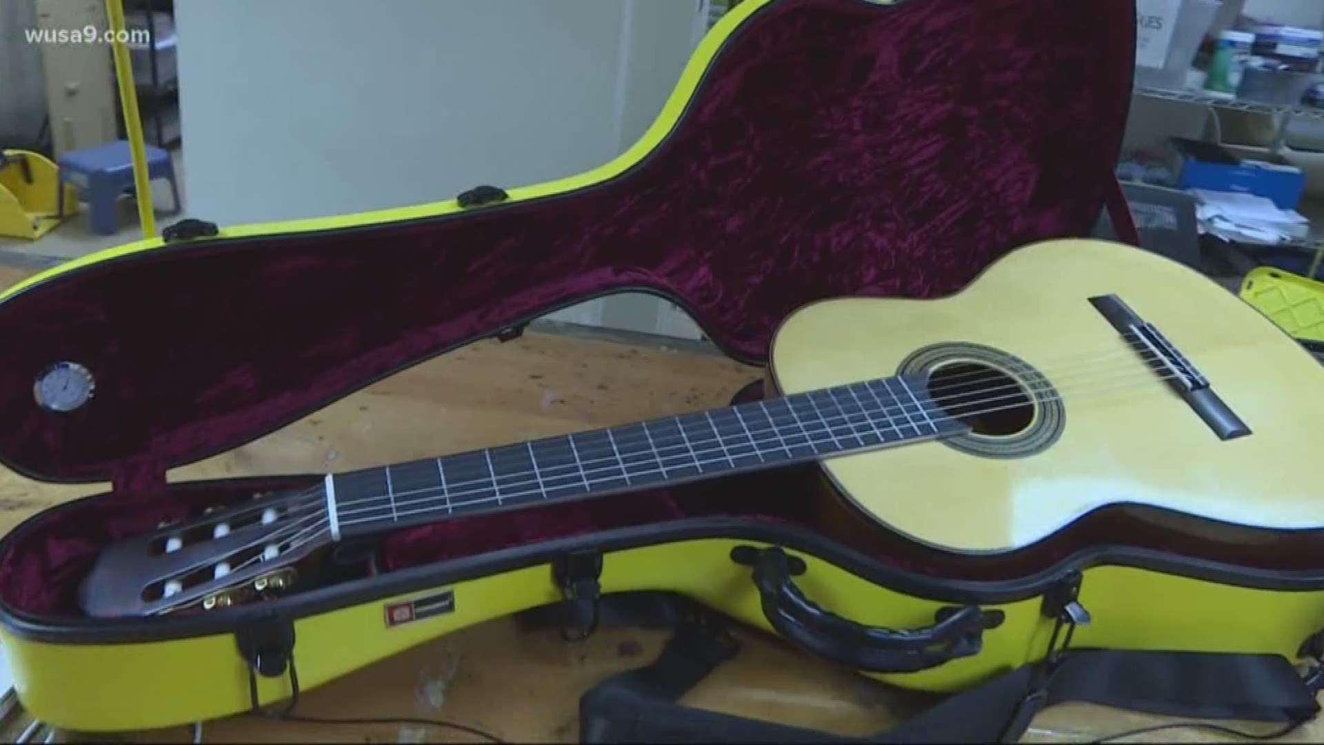 The guitar works with sensors that go directly into its fretboard.