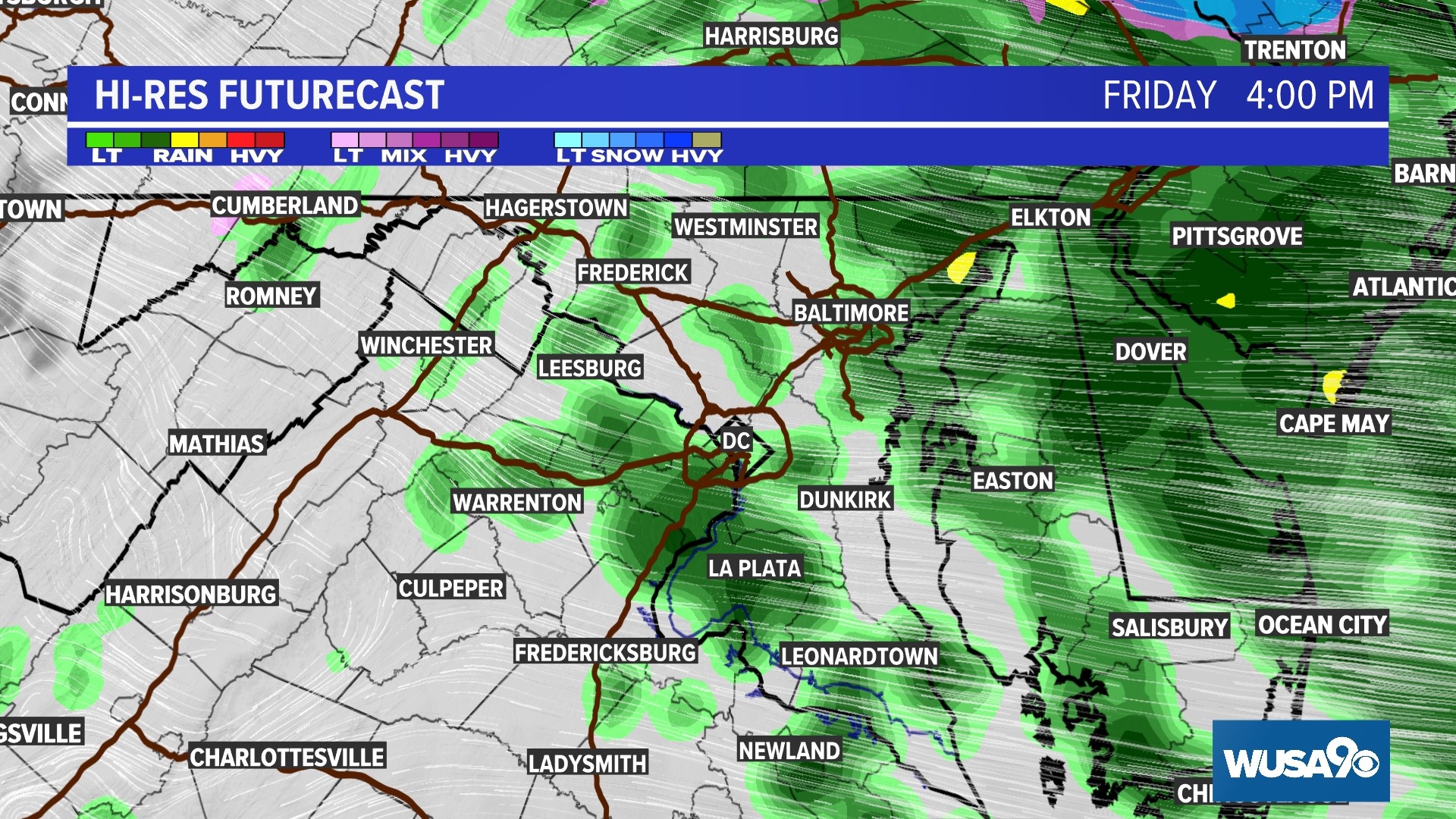 Timeline for rain in Washington, DC Friday | wusa9.com