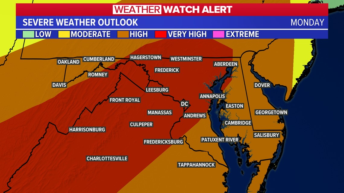 Mondays Severe Weather Risk Is Greatest Threat Issued By Storm