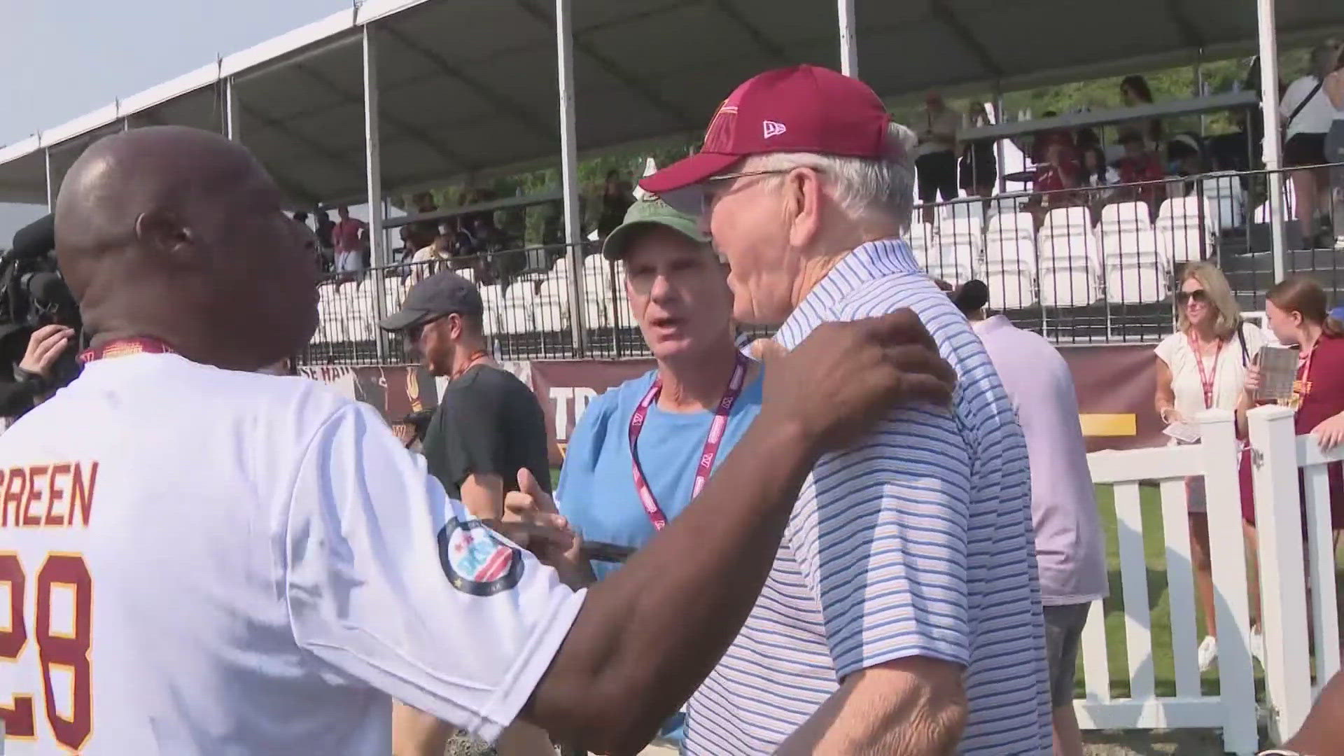 Some hall of famers visited practice and talked to the team on Tuesday.