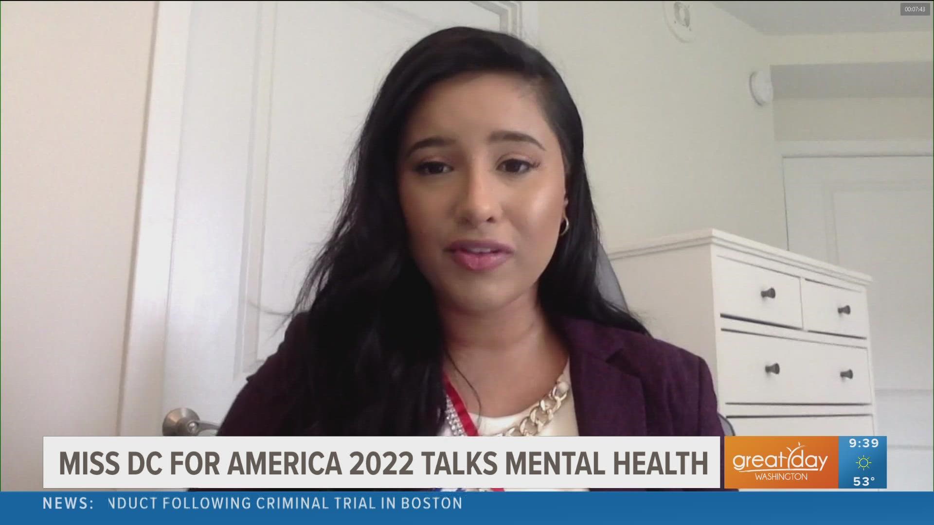 Miss DC for America 2022, Bismah Ahmed discusses mental health awareness for those competing in beauty pageants and beyond.