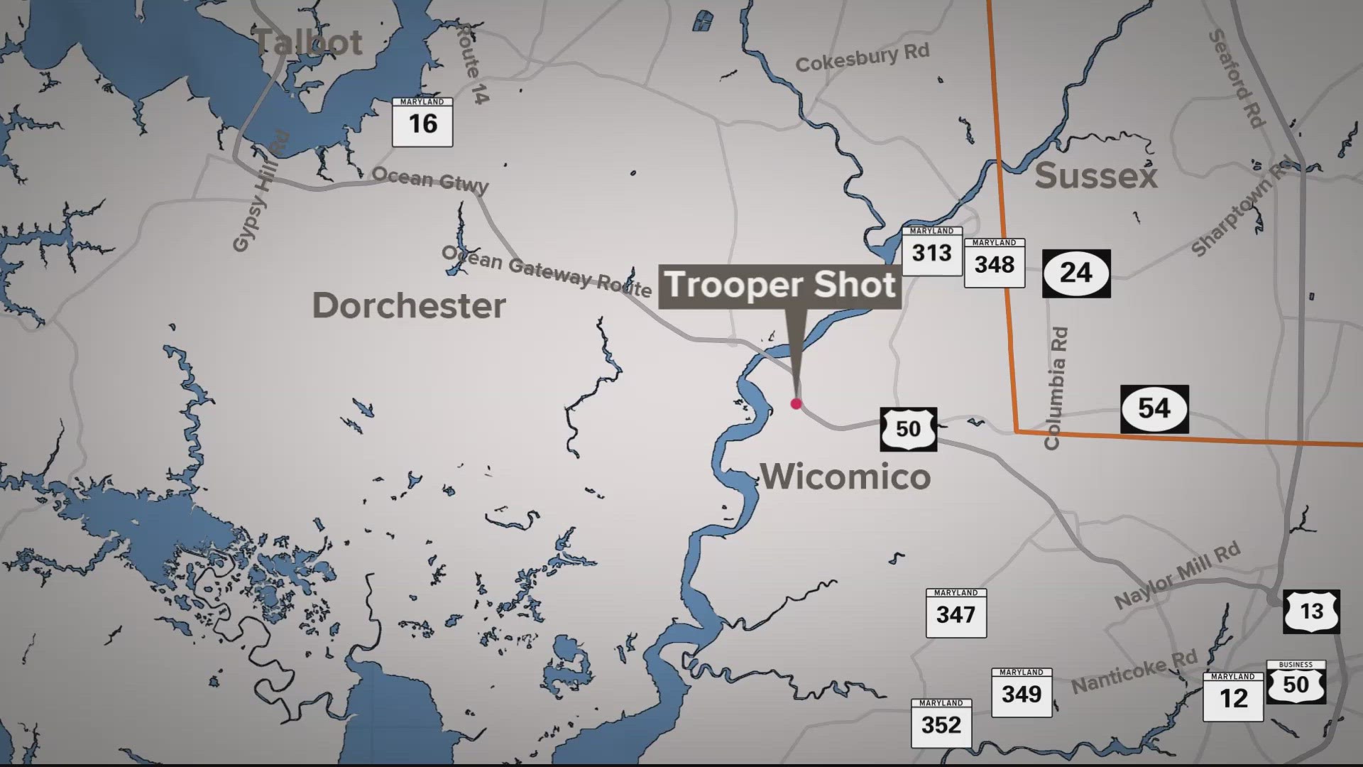 Police just identified the suspect who allegedly shot a state trooper on Maryland's Eastern Shore overnight.