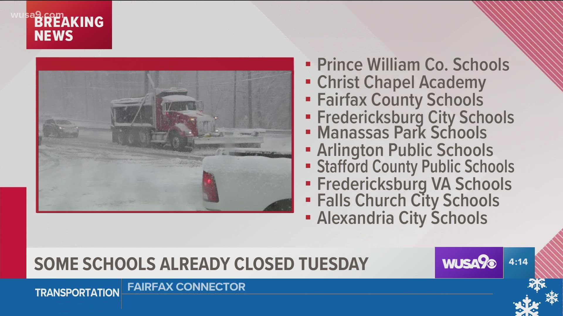 School closures continue Tuesday, worries over icy morning commutes ...