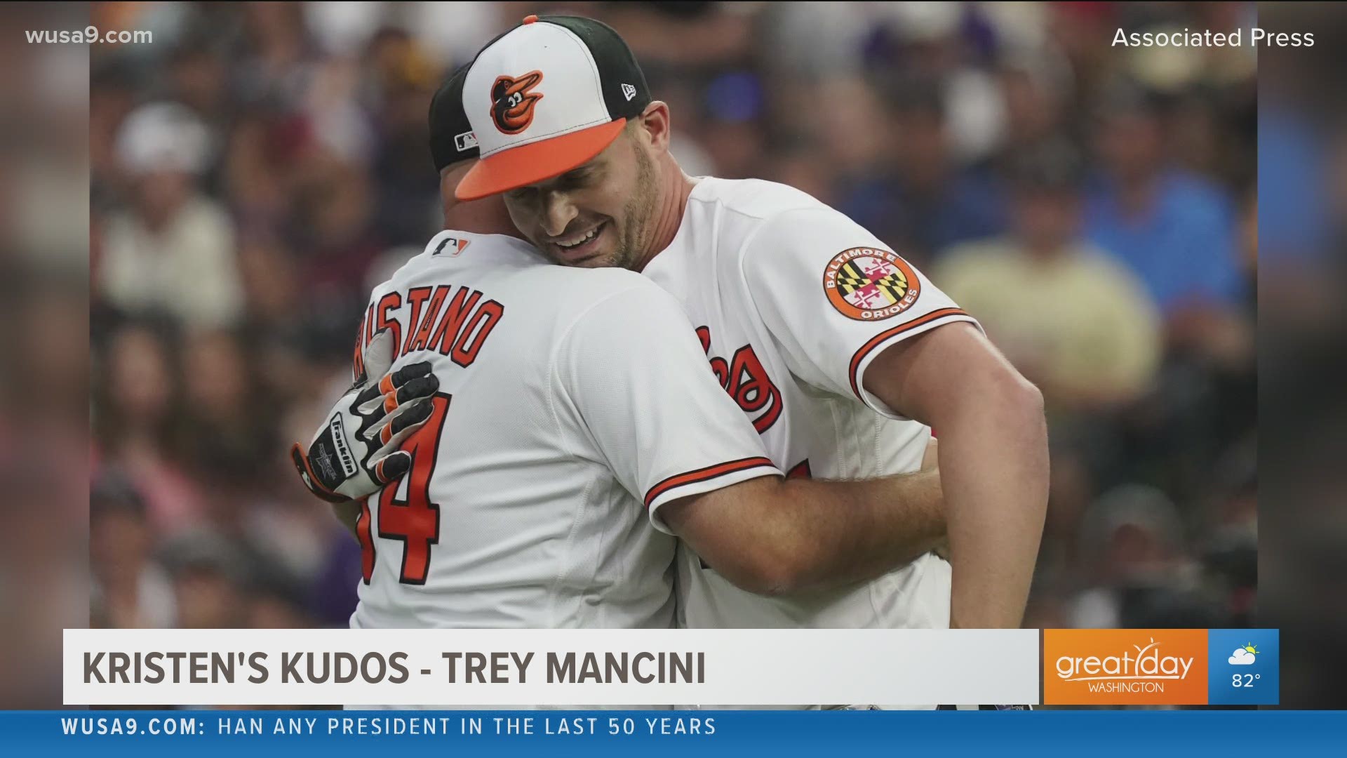 Baltimore Orioles' Trey Mancini proves there is "life after cancer" finishing 2nd in the MLB All-Star Home Run Derby I Kristen's Kudos for July 13, 2021