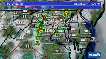 Yellow Weather Alert Wednesday PM for strong storms. Here's the forecast