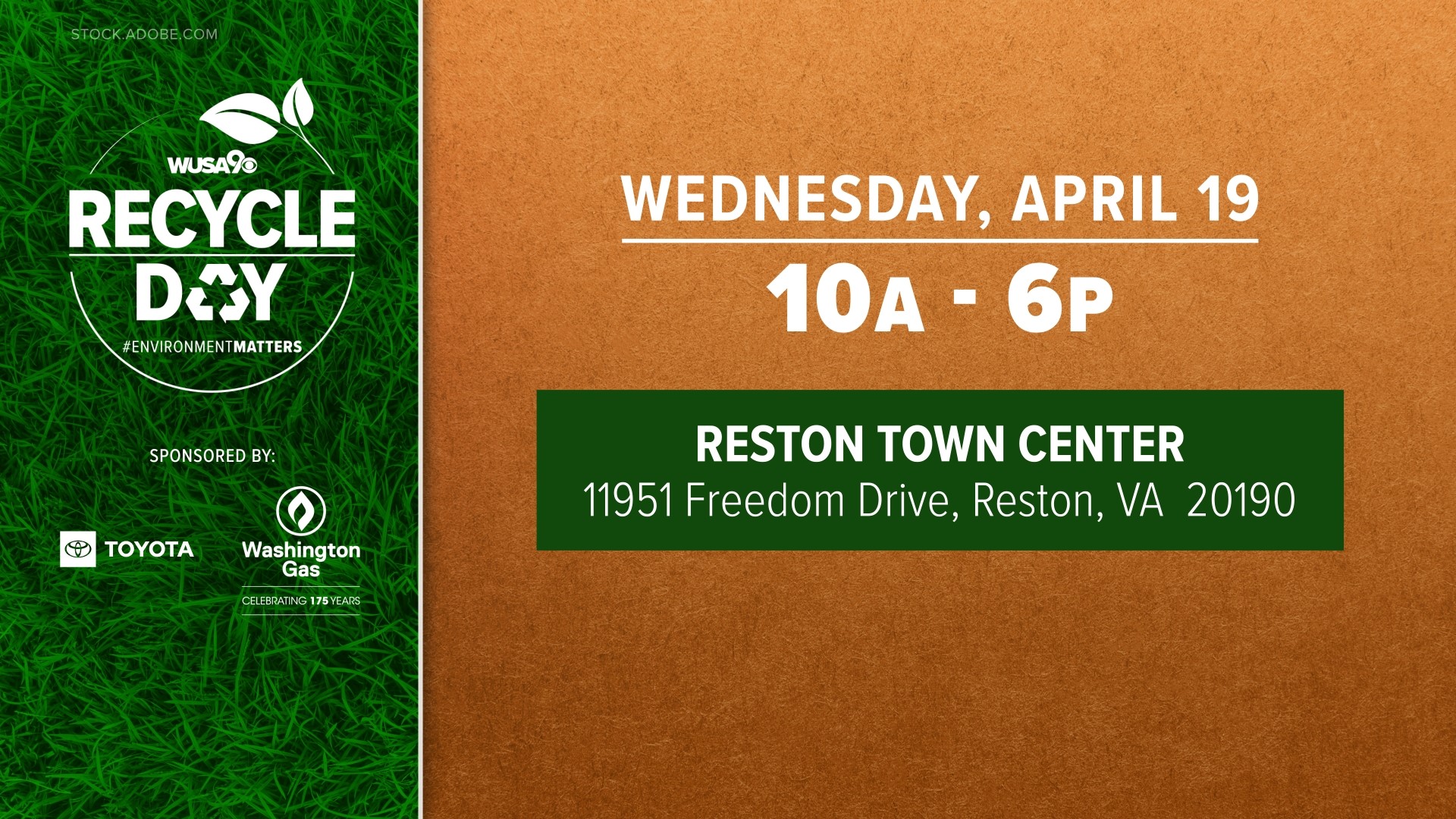 Where to bring recycling in Reston, Virginia Recycle Day