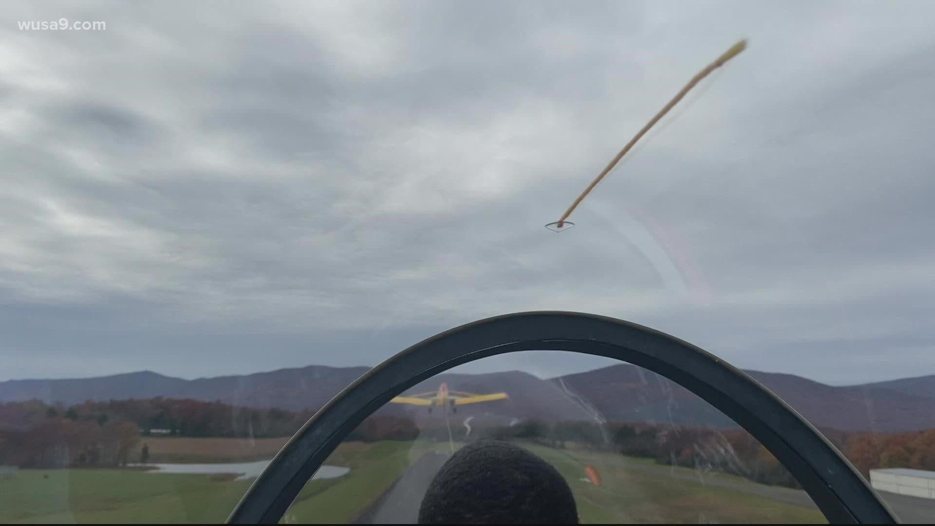 Caleb Smith has already got his glider pilot's license and he's only 16.