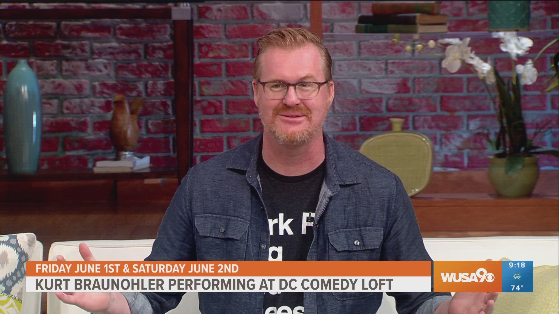 Ellen chats with Comedian Kurt Braunohler ahead of his performance at the DC Comedy Loft.