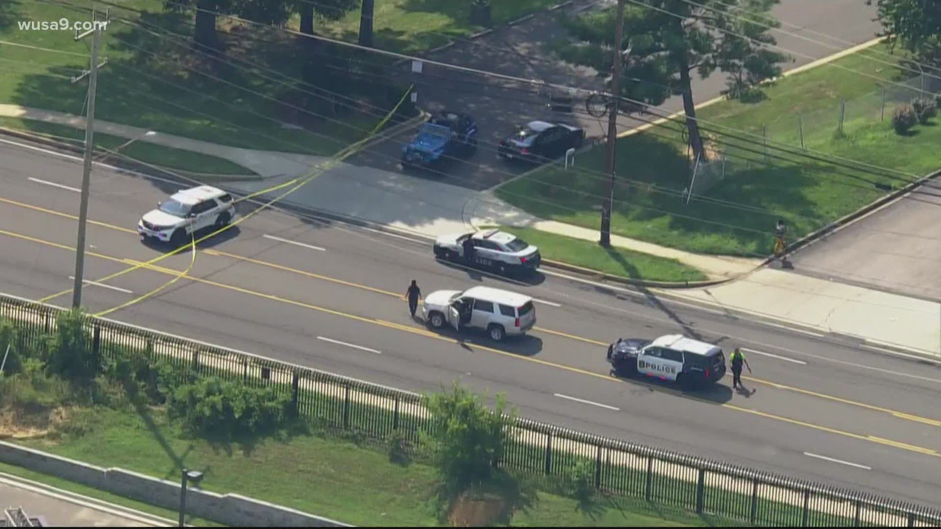 Allentown Road in Prince George's County, Md., is completely shutdown as police investigate a deadly hit-and-run