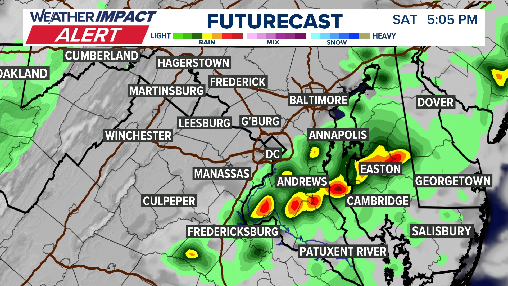 Scattered showers and storms affect Saturday plans | wusa9.com