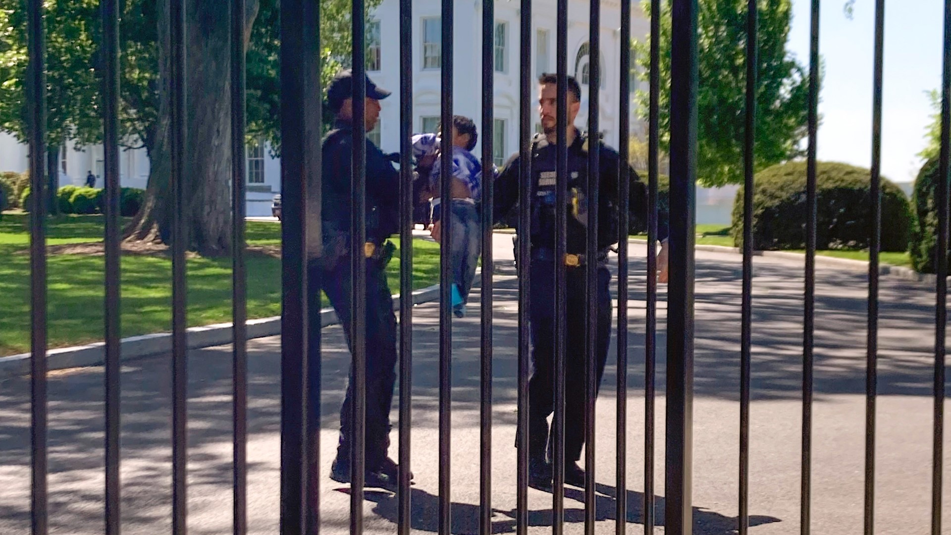 At the White House today, a security breach. Possibly in diapers. The Secret Service was on the case, and they returned the boy to his parents.