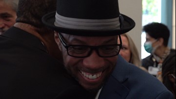 Edmund Burke School security guard was pushing students back inside when he was hit by a sniper