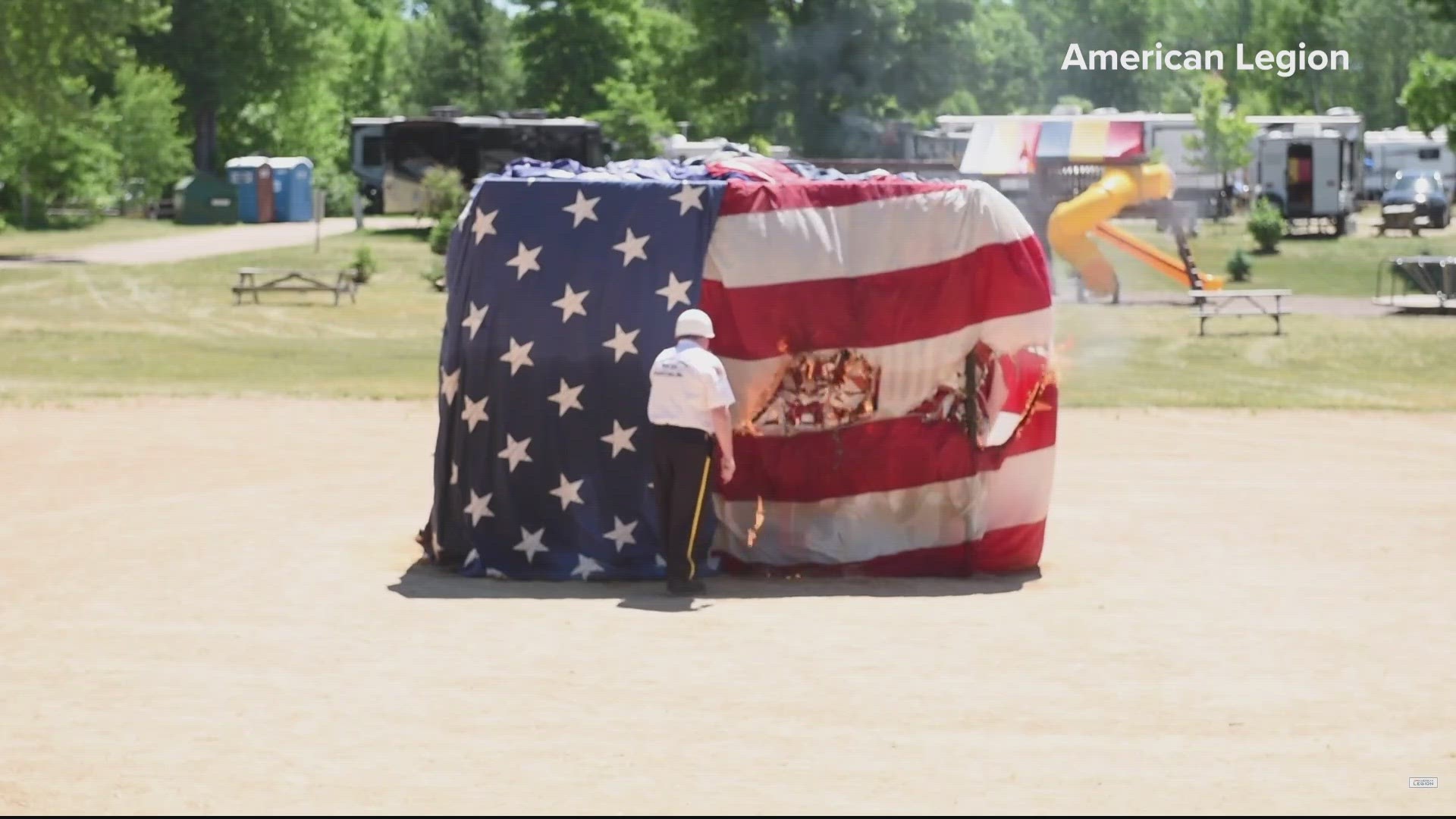 This Memorial Day weekend, you will probably see lots of American flags majestically streaming in the wind. But once a flag is too discolored or tattered to be flown