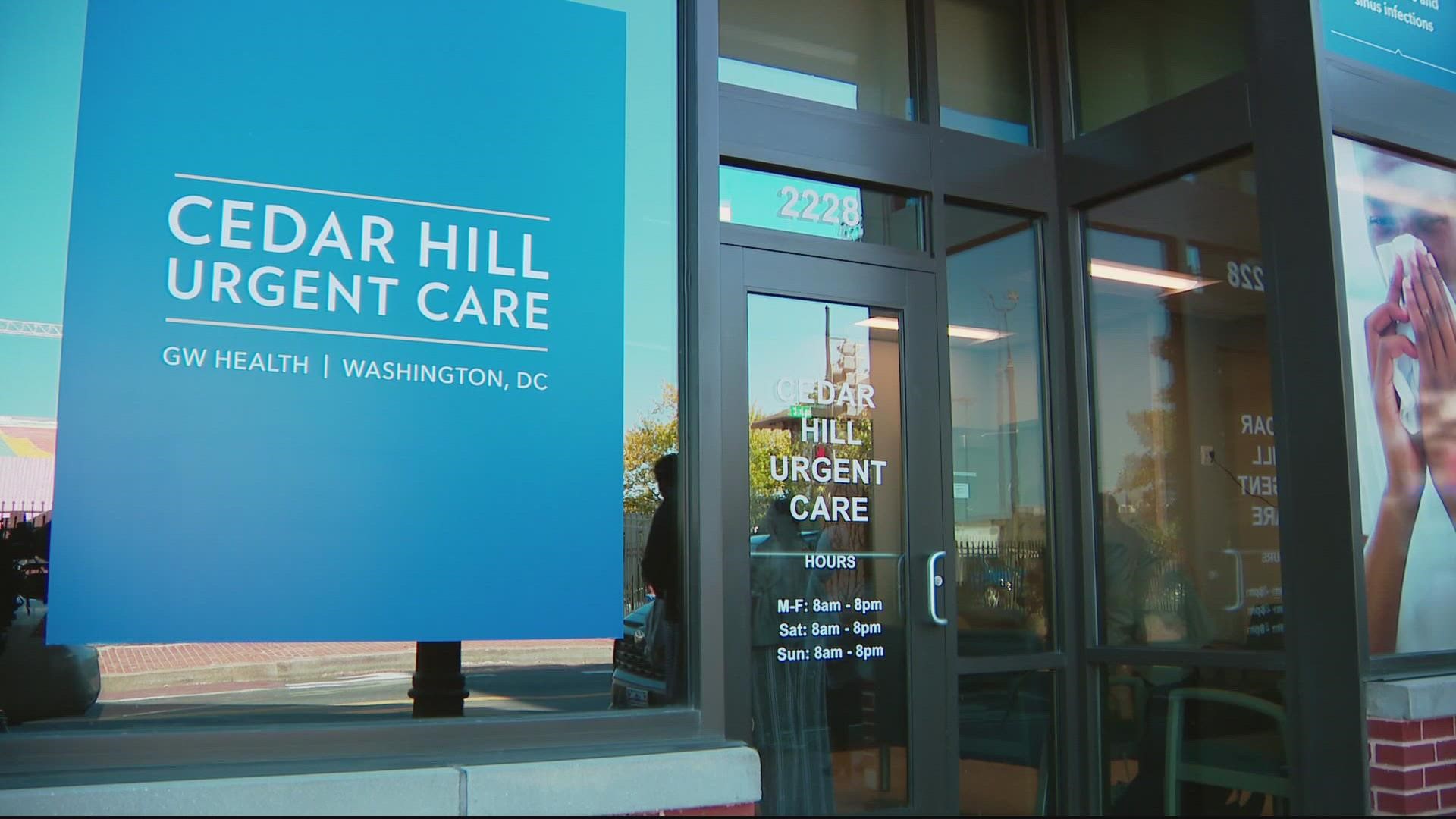 A new urgent care center opens east of the river in D.C. on Oct. 10.