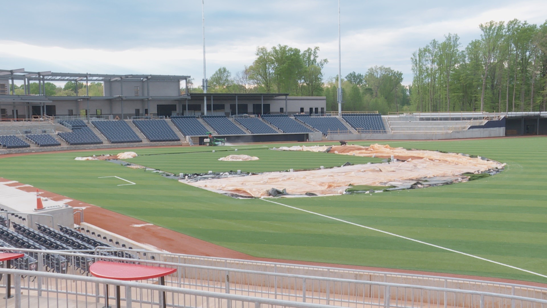 The minor league baseball team planned to show off its new ballpark to fans Thursday during its previously scheduled home opener against the Frederick Keys.