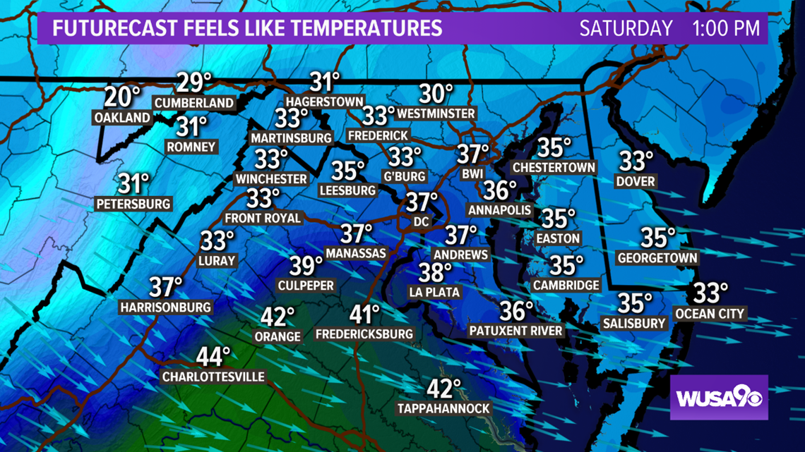 DC, Maryland, Virginia Weather Forecast Today