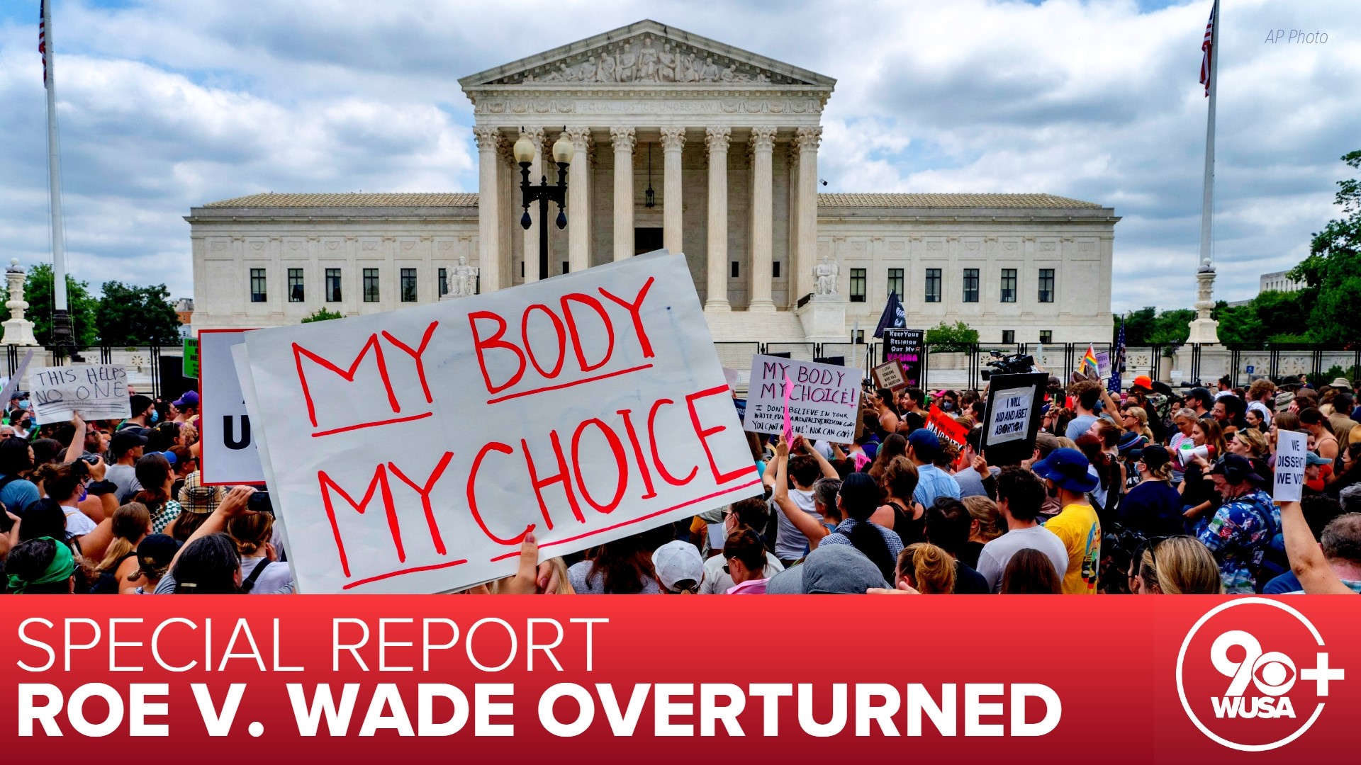 Reports from the US Supreme Court in the hours after the decision that overturns Roe v. Wade, including expert legal analysis.