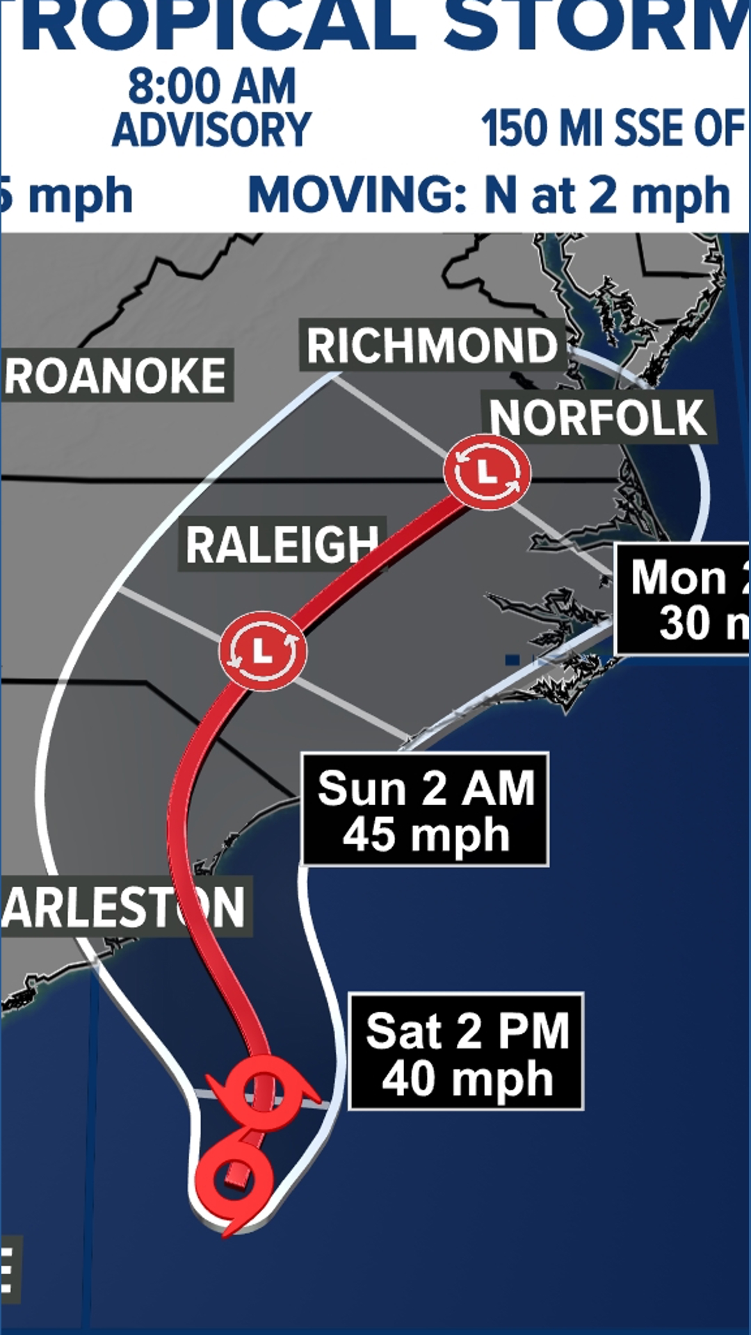 Tropical Storm Chantal forms threatening South Carolina with heavy rain ...