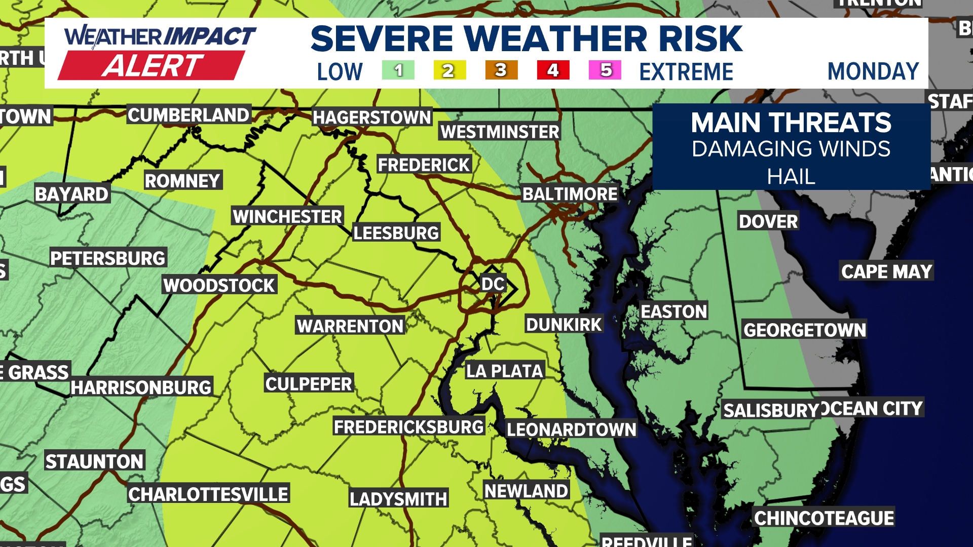 WEATHER IMPACT ALERT: Weekend storms set to impact the DC region ...