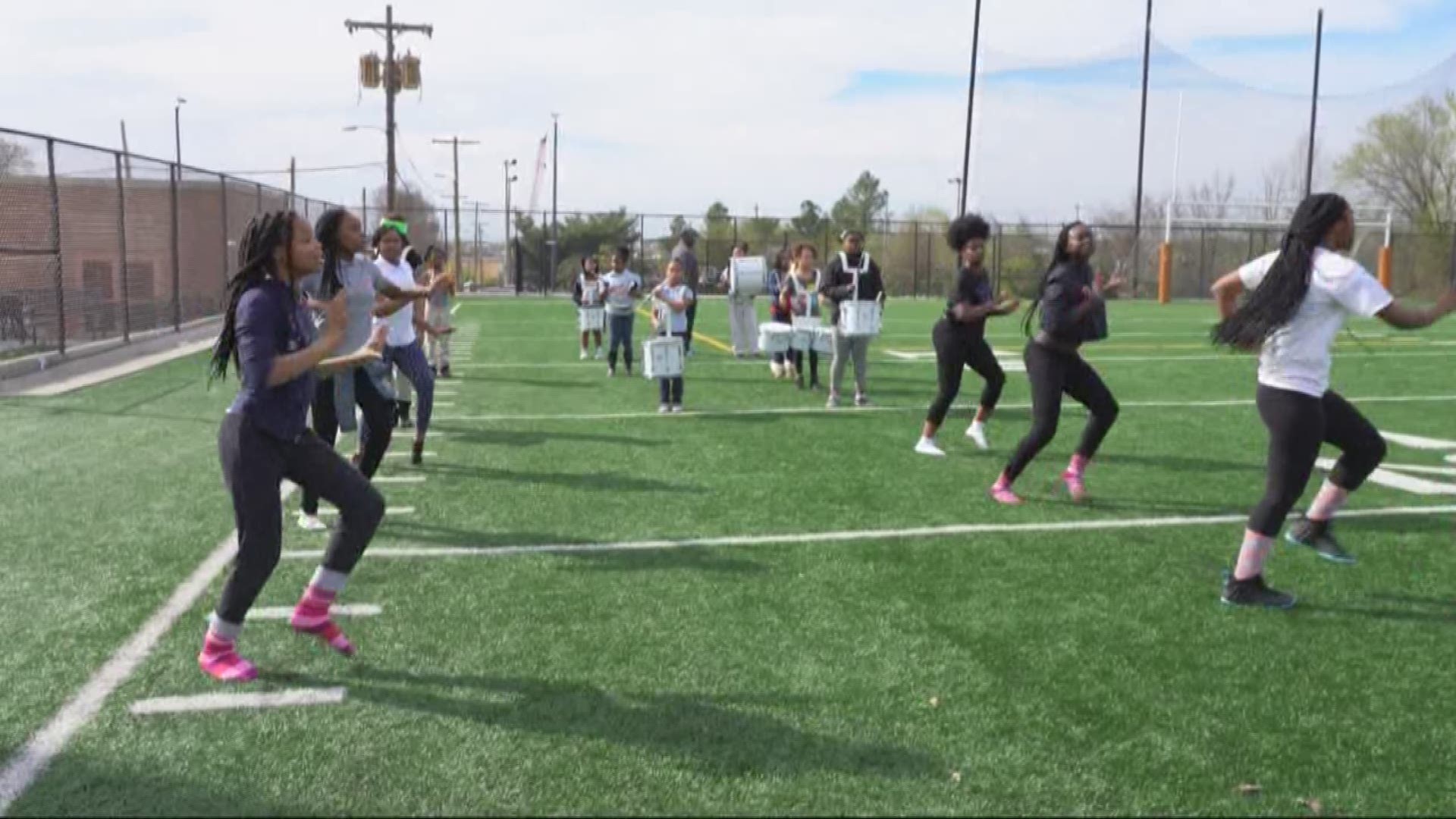 The Kramer Middle School and Excel Academy dance team and drum line have spent months preparing for the chance to perform in the annual Cherry Blossom Festival Parade