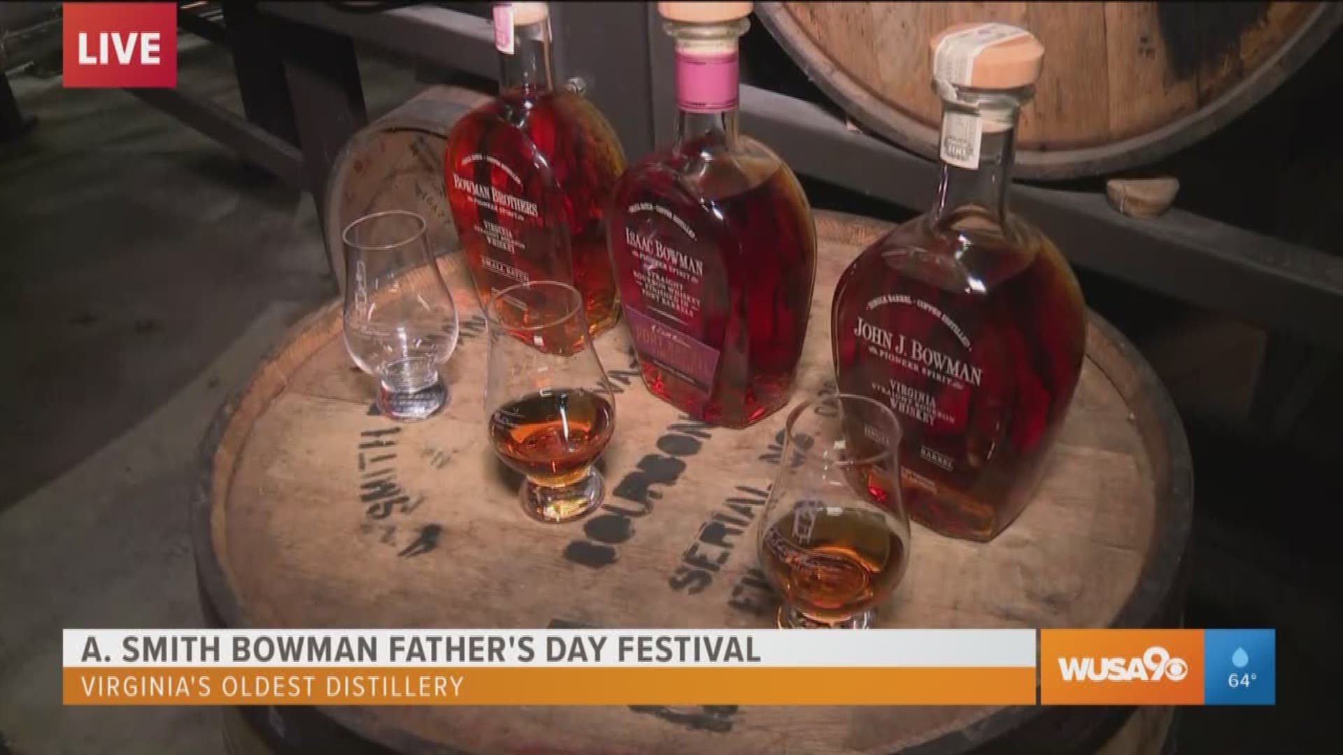 Brian Prewitt, A. Smith Bowman Master Distiller gives Andi a tour of the distillery and a tasting of their spirits.