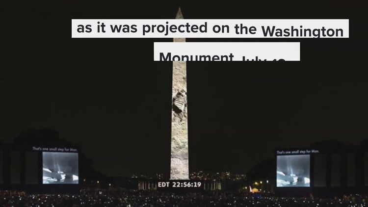 At least half a million people watched Apollo 11 moon landing on the Washington Monument
