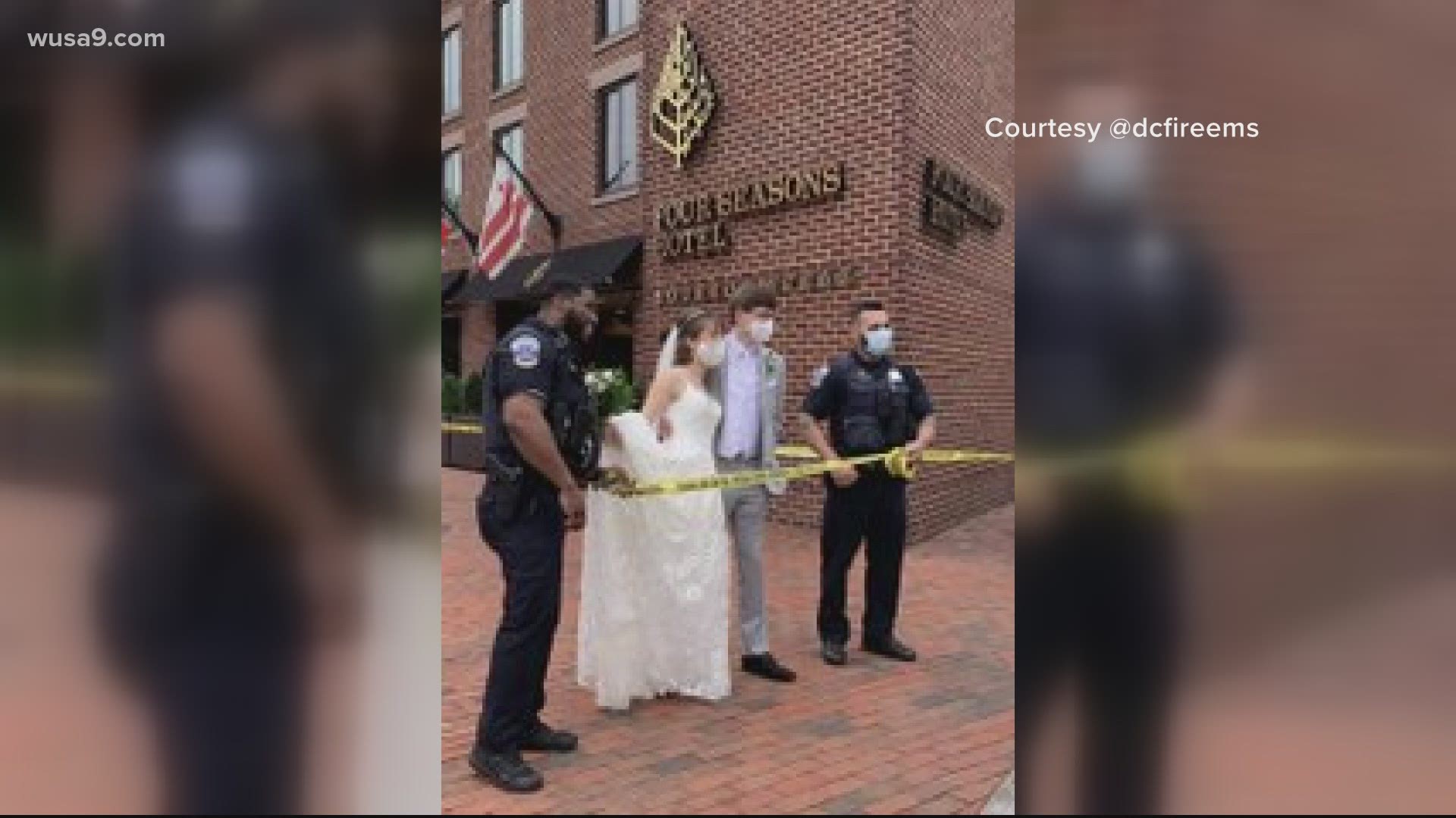 DC Fire and EMS confirmed that they were in contact with the wedding parties, who seemed to be mostly taking the news in stride.