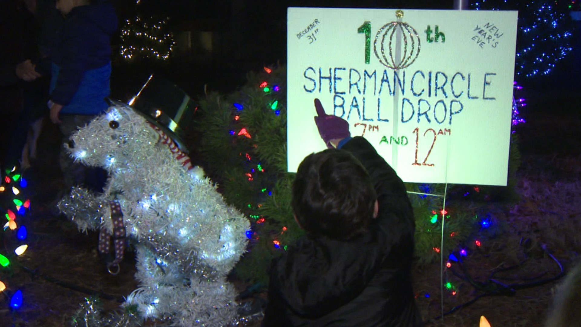Chris Rowland and Curtis Gilbert began hosting the ball drop in their front yard in 2014.