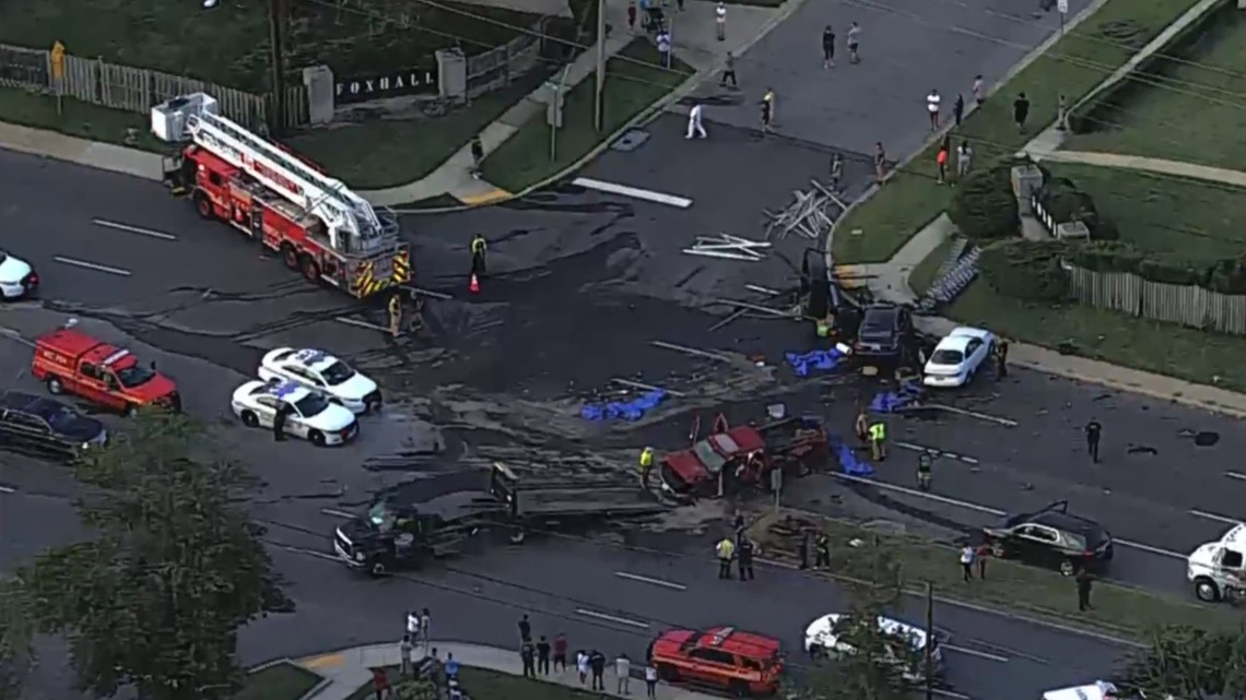 7 People Injured, Pedestrian Hit In Multi-car Crash In Maryland | Wusa9.com