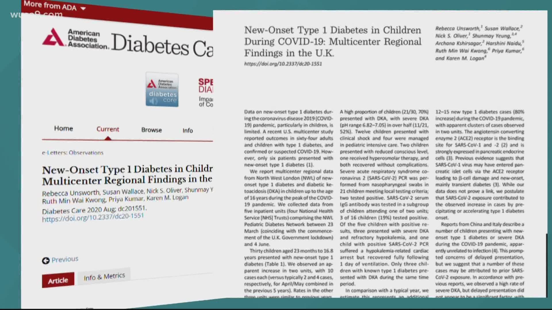 A small study in the U.K. says cases of Type 1 diabetes nearly doubled in children during the peak of the pandemic.