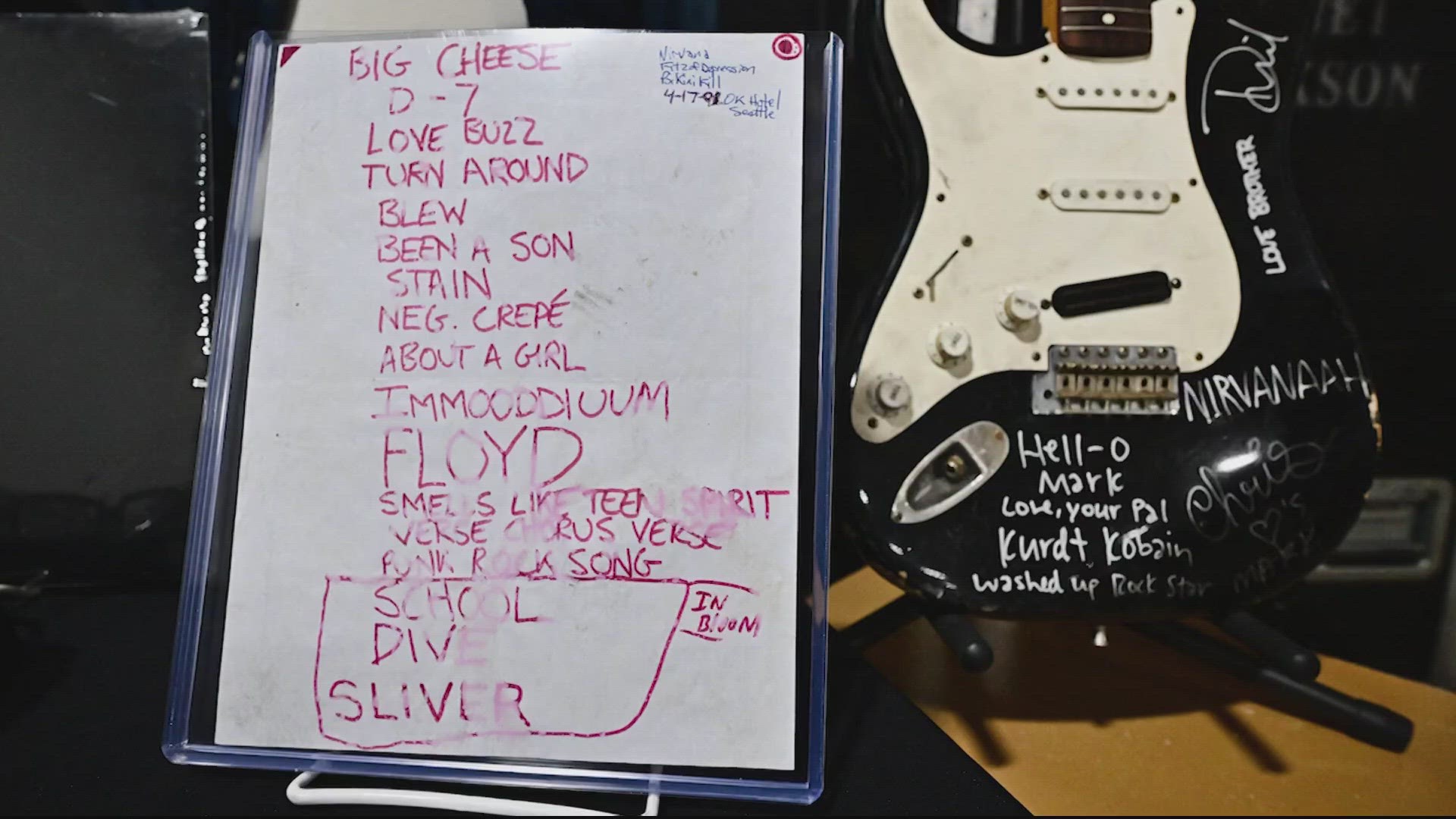 An electric guitar once owned by the late Nirvana front man Kurt Cobain just sold for almost $600,000.