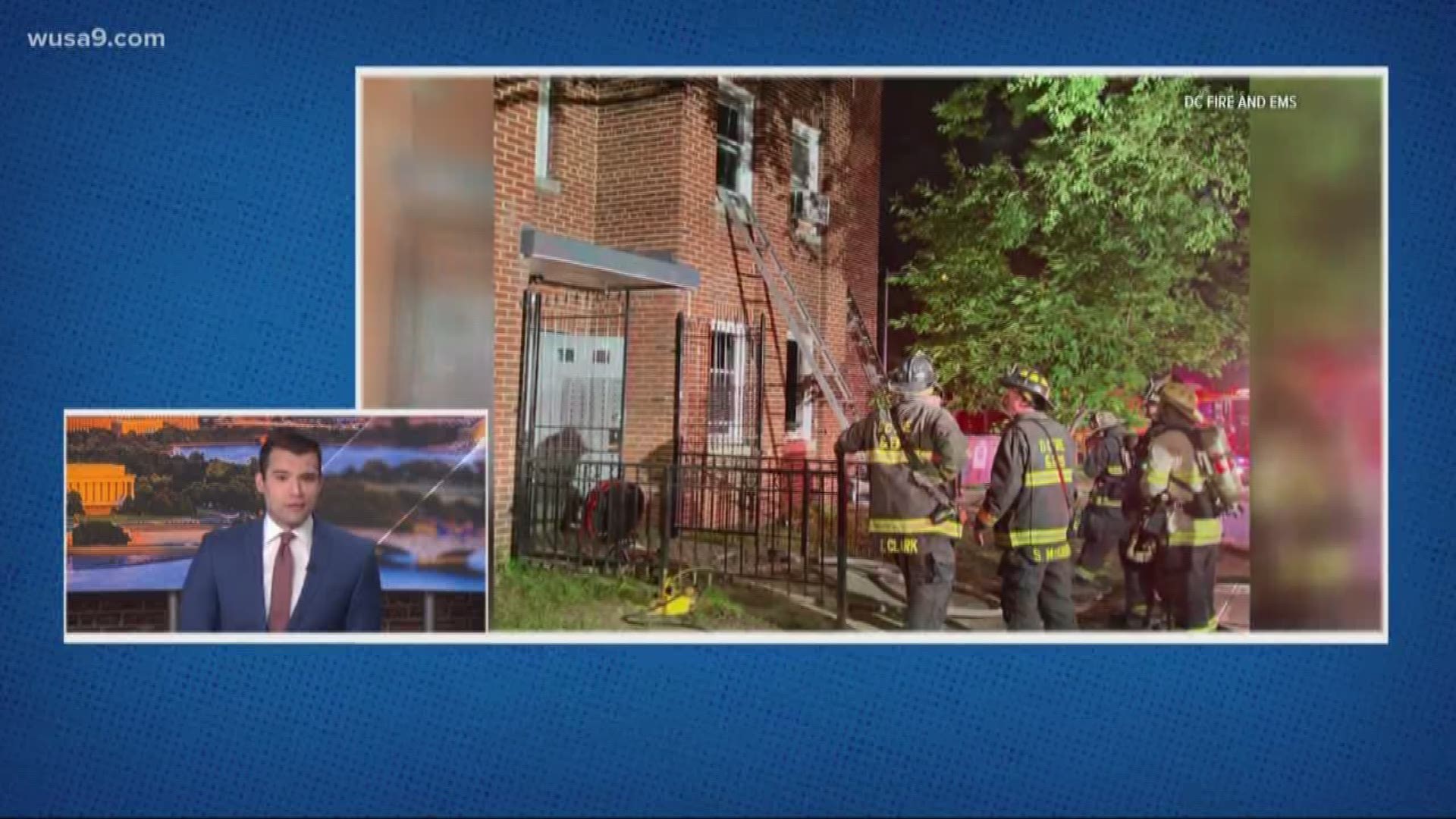 Six adults and four children were rescued from an apartment fire early Friday morning.
