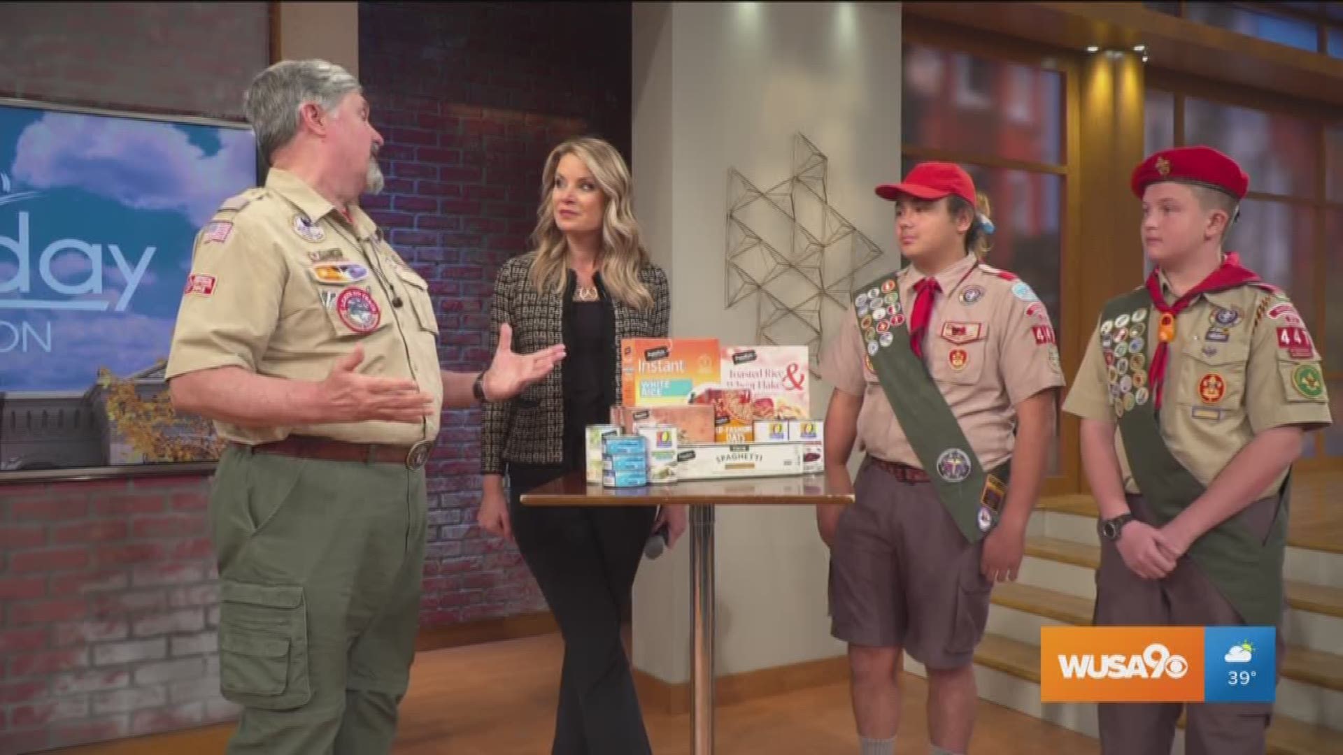 Robert Owen, Scouting for Food Chair is joined with two Boy Scouts who chat about their annual scouting for food initiative.