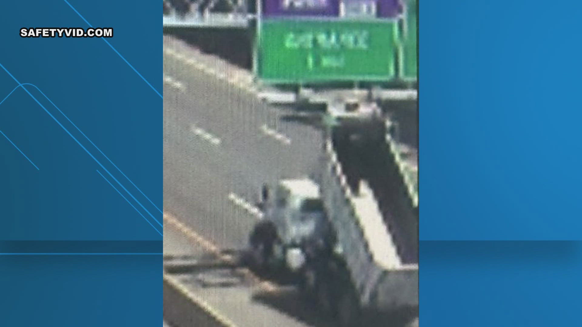 This dump truck... that caused a MESS on I-95 in Fairfax County yesterday. New video shows that truck... with the bed raised in the air as it goes down 95.