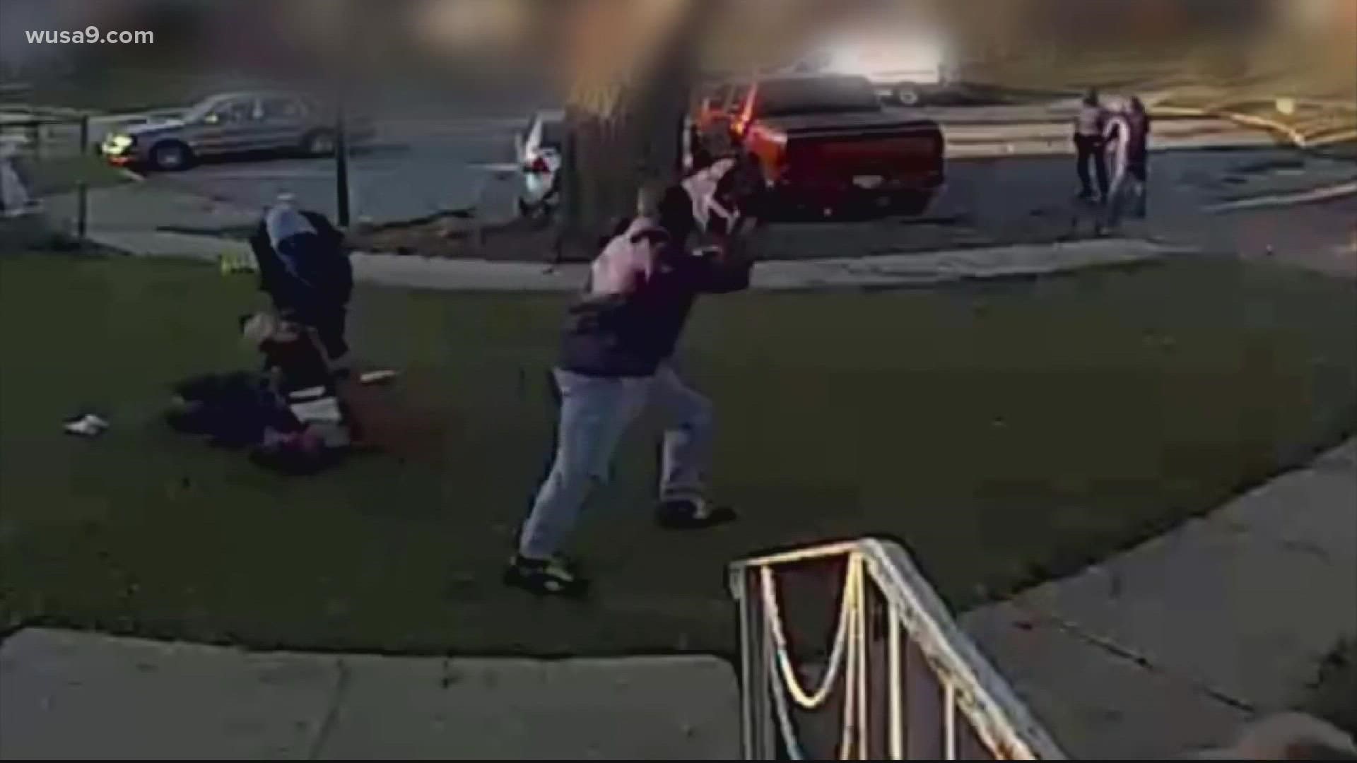 A woman in her sixties was assaulted outside her home in Capitol Heights March 29, police say. The incident was caught on video and police are looking for 4 suspects