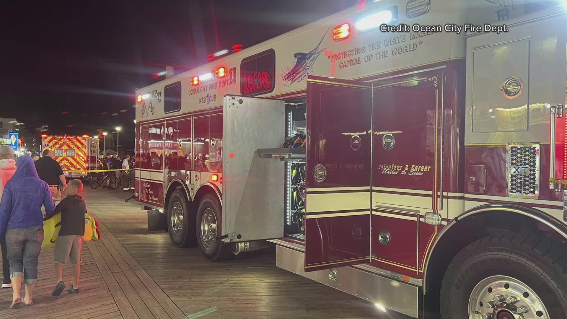 Police say the child was crossing the boardwalk when he was hit.