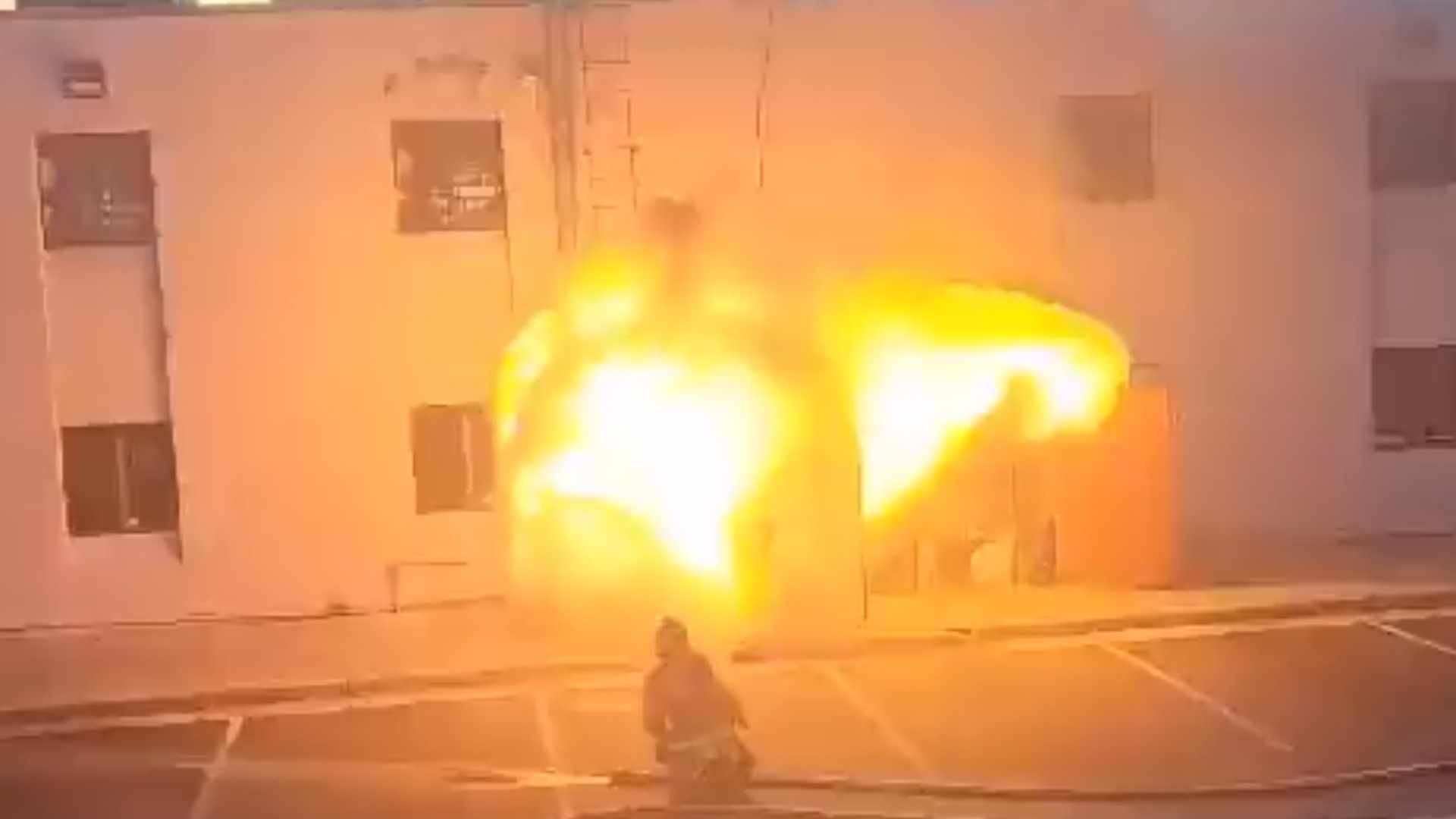 Despite the size and surprise of the fiery explosion, none of the firefighters were injured. Video courtesy: Fairfax County Fire and Rescue