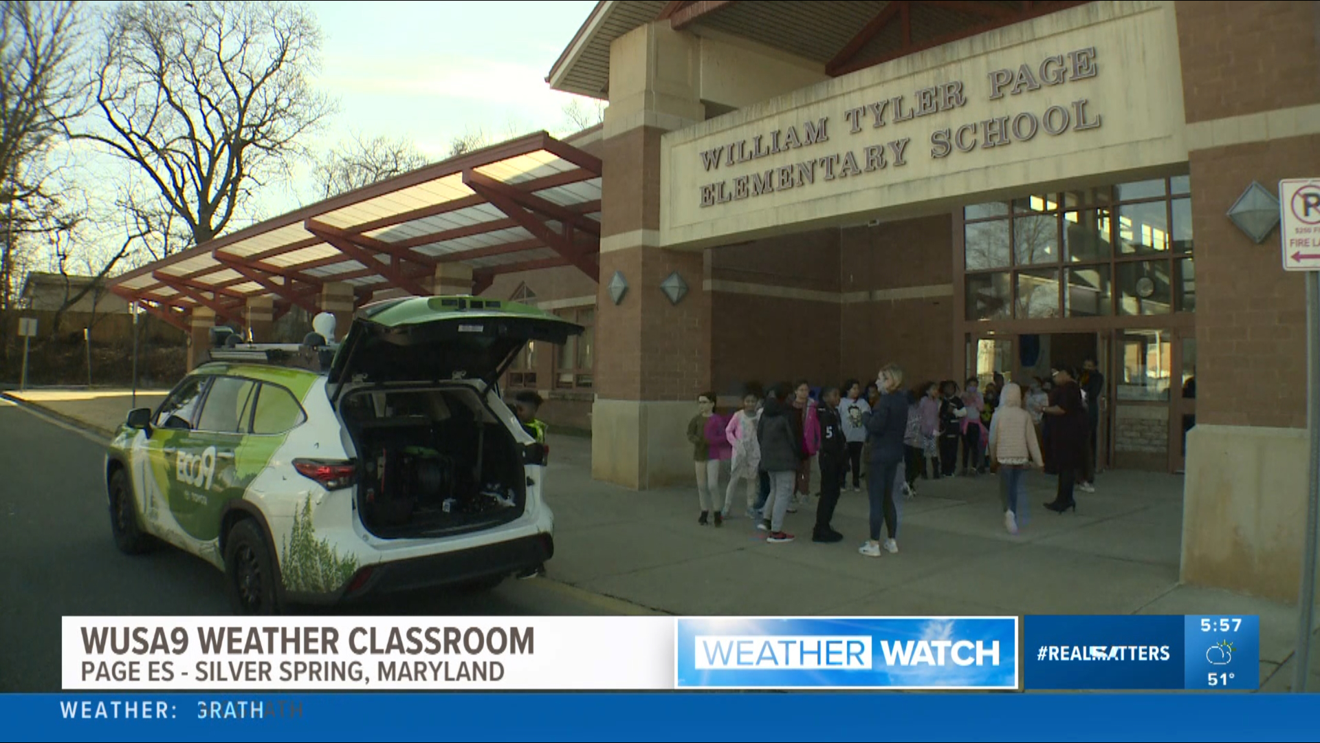 Today, our Weather Classroom -- along with ECO9 -- paid a visit to William Tyler Page Elementary in Silver Spring.