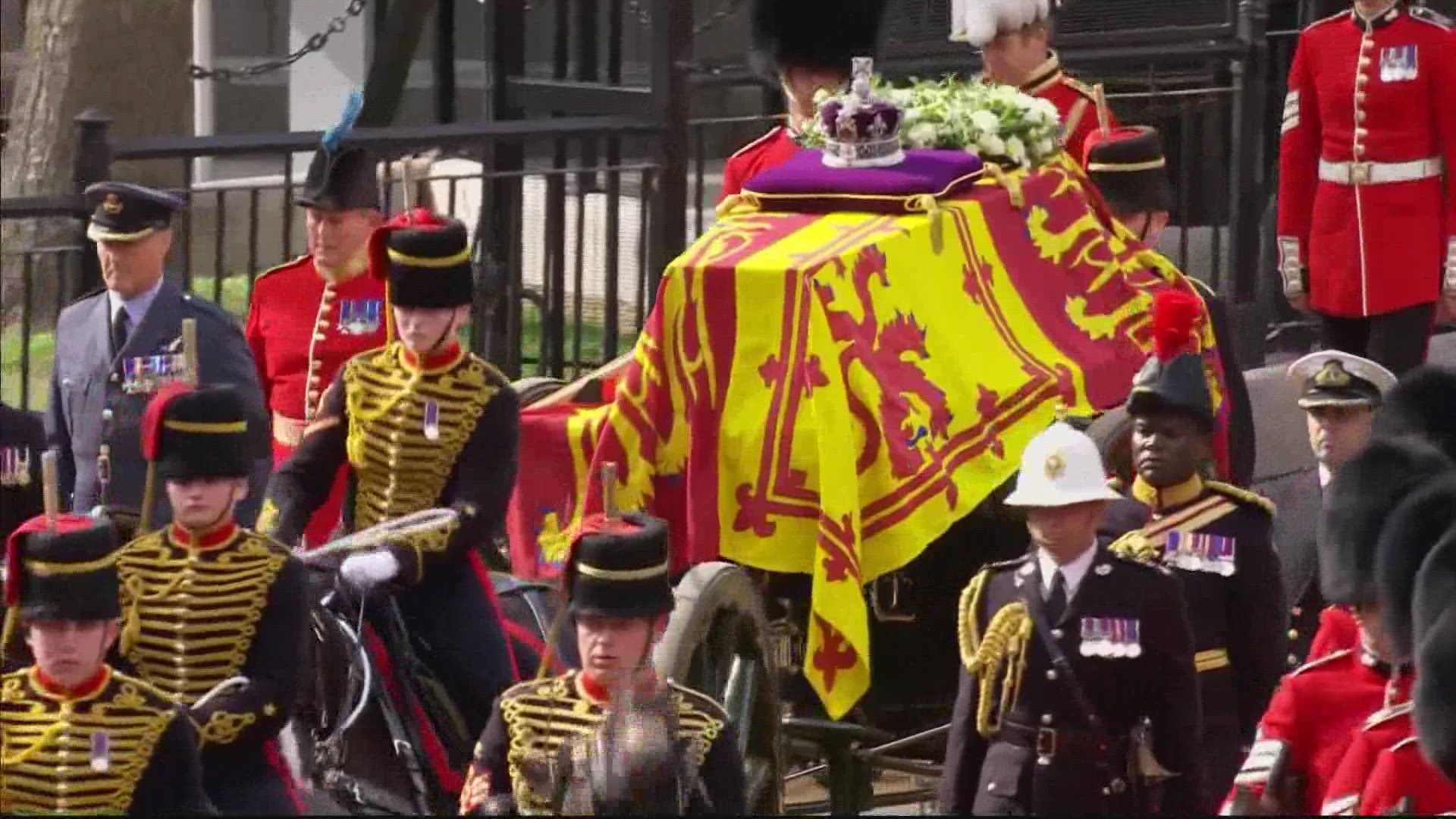 Much of the UK paused for a once in a lifetime moment. Saying goodbye to Queen Elizabeth II. Her casket made its  final journey to Buckingham Palace