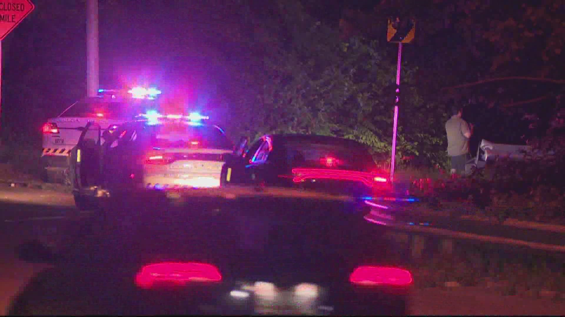 The BMW used in the police chase was reportedly stolen from a man's driveway in Arlington.