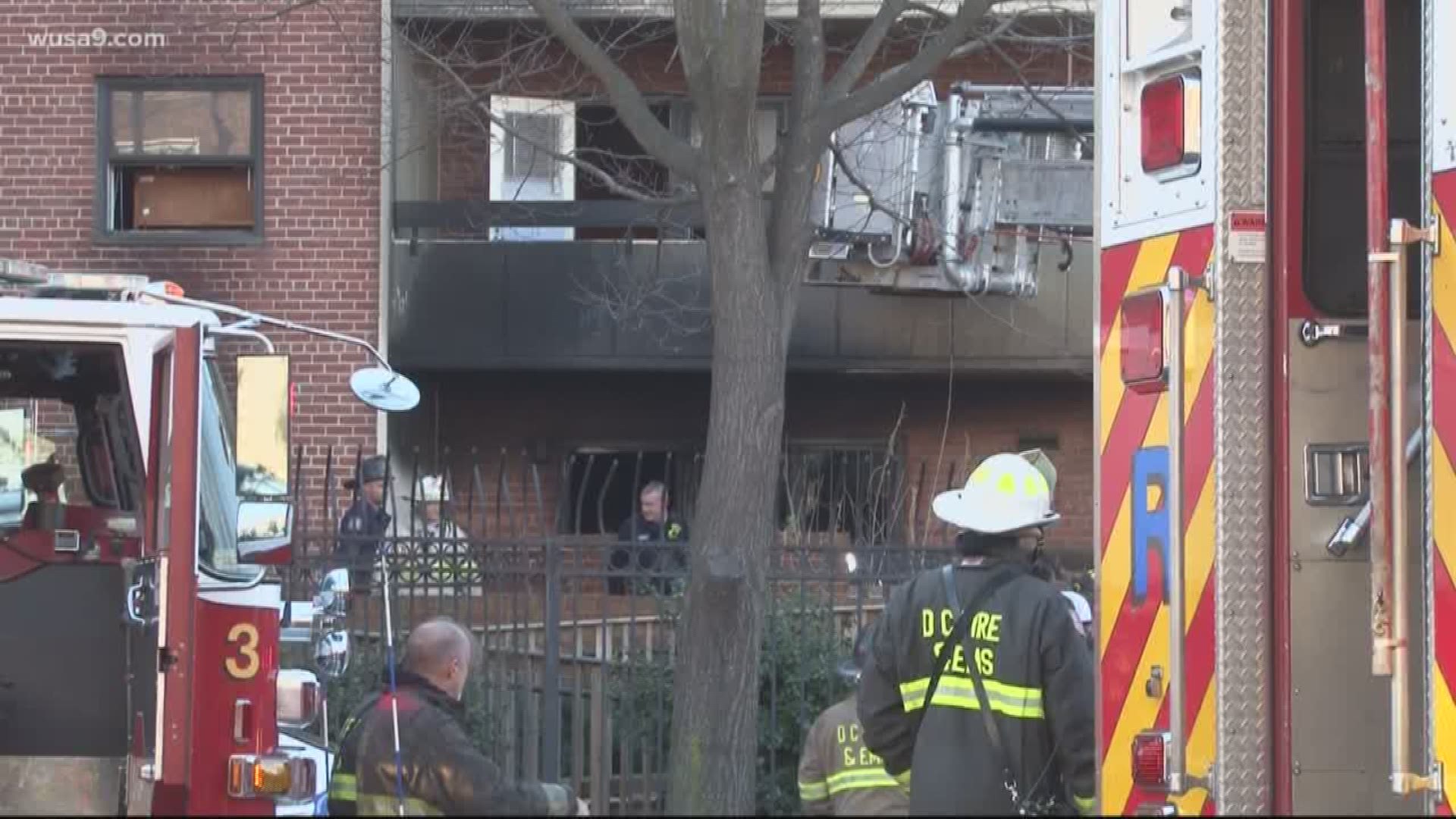 D.C. Fire and EMS said a man and woman were taking to an area hospital with serious injuries.